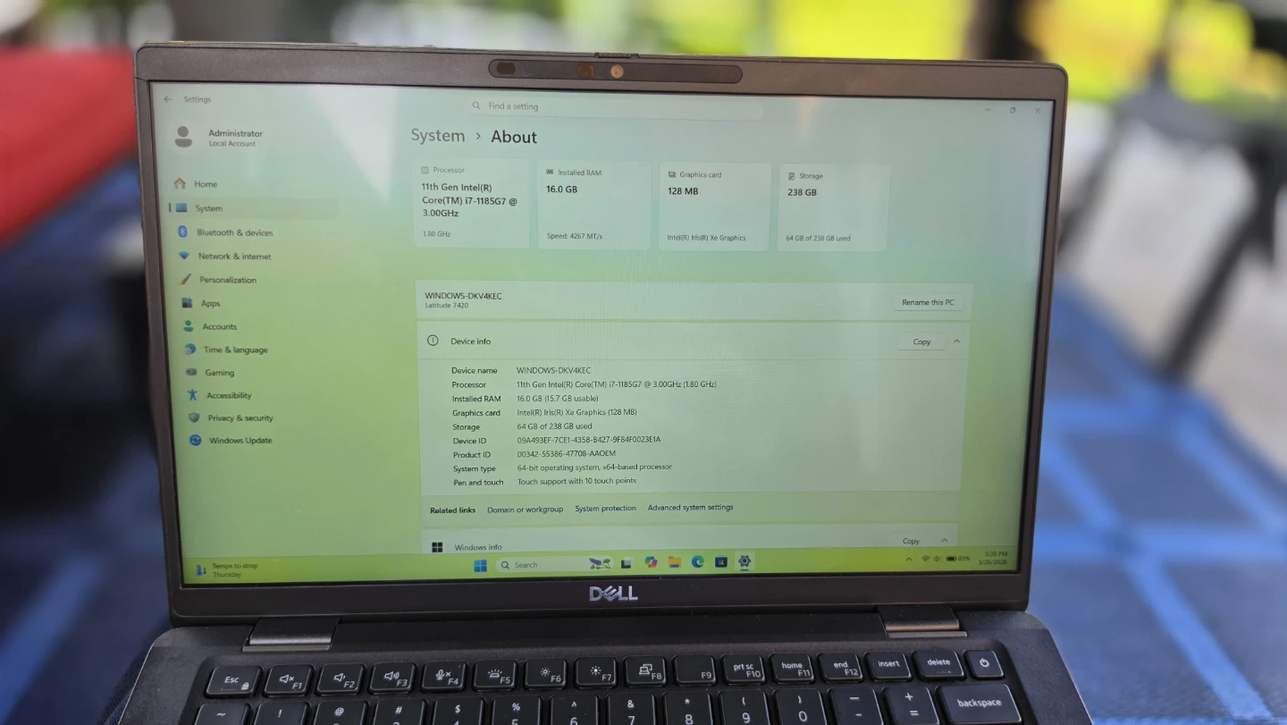 Dell Touch Screen Laptop Intel i7 11th Gen 16GB RAM - photo 4