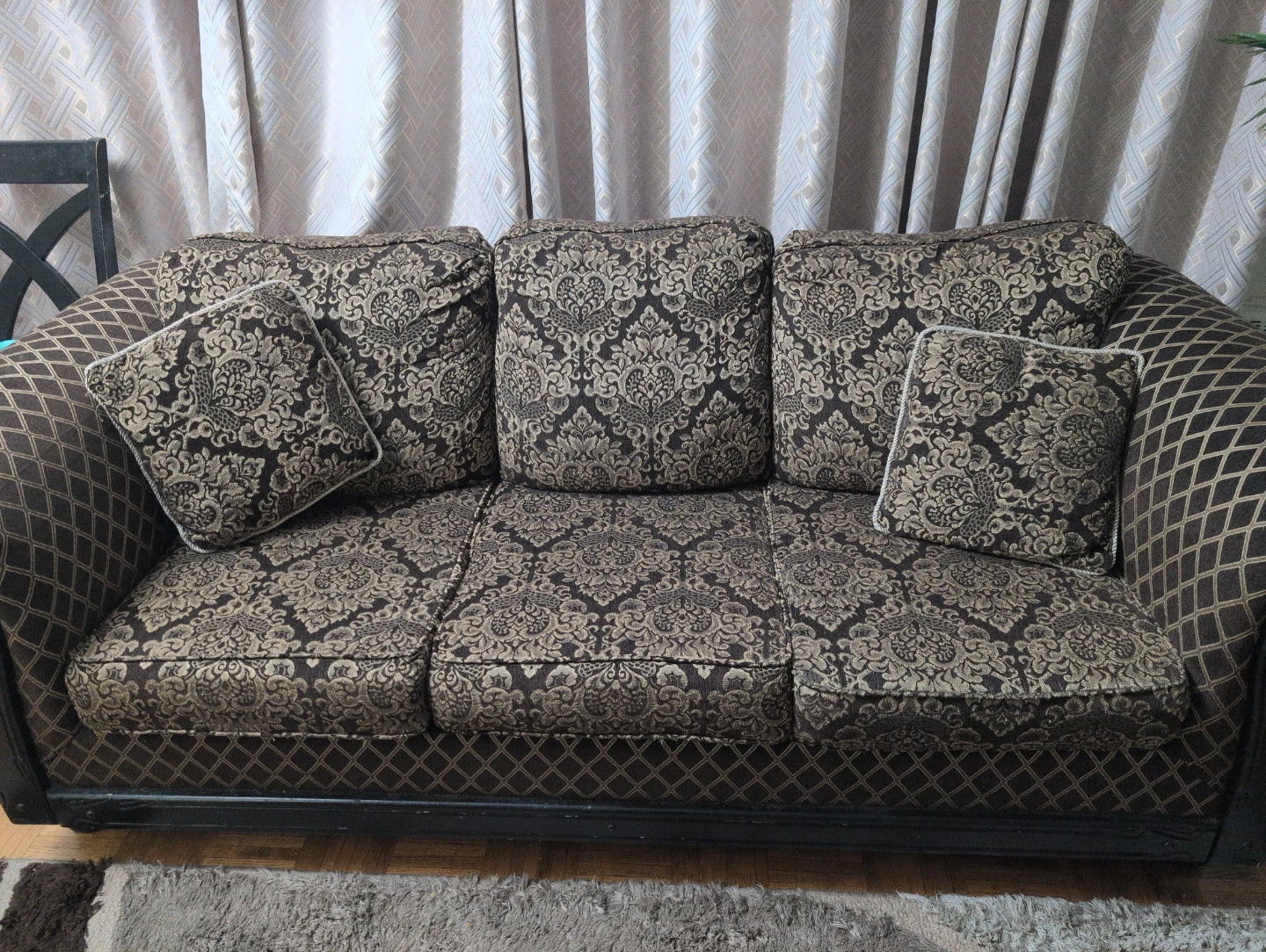 Patterned Sofa set  with Throw Pillows - photo 2