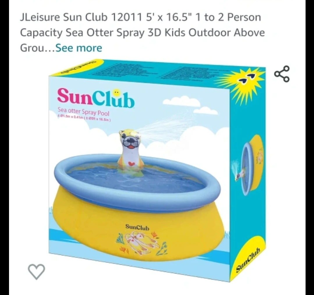 SunClub Sea Otter Spray Pool 5' x 16.5"