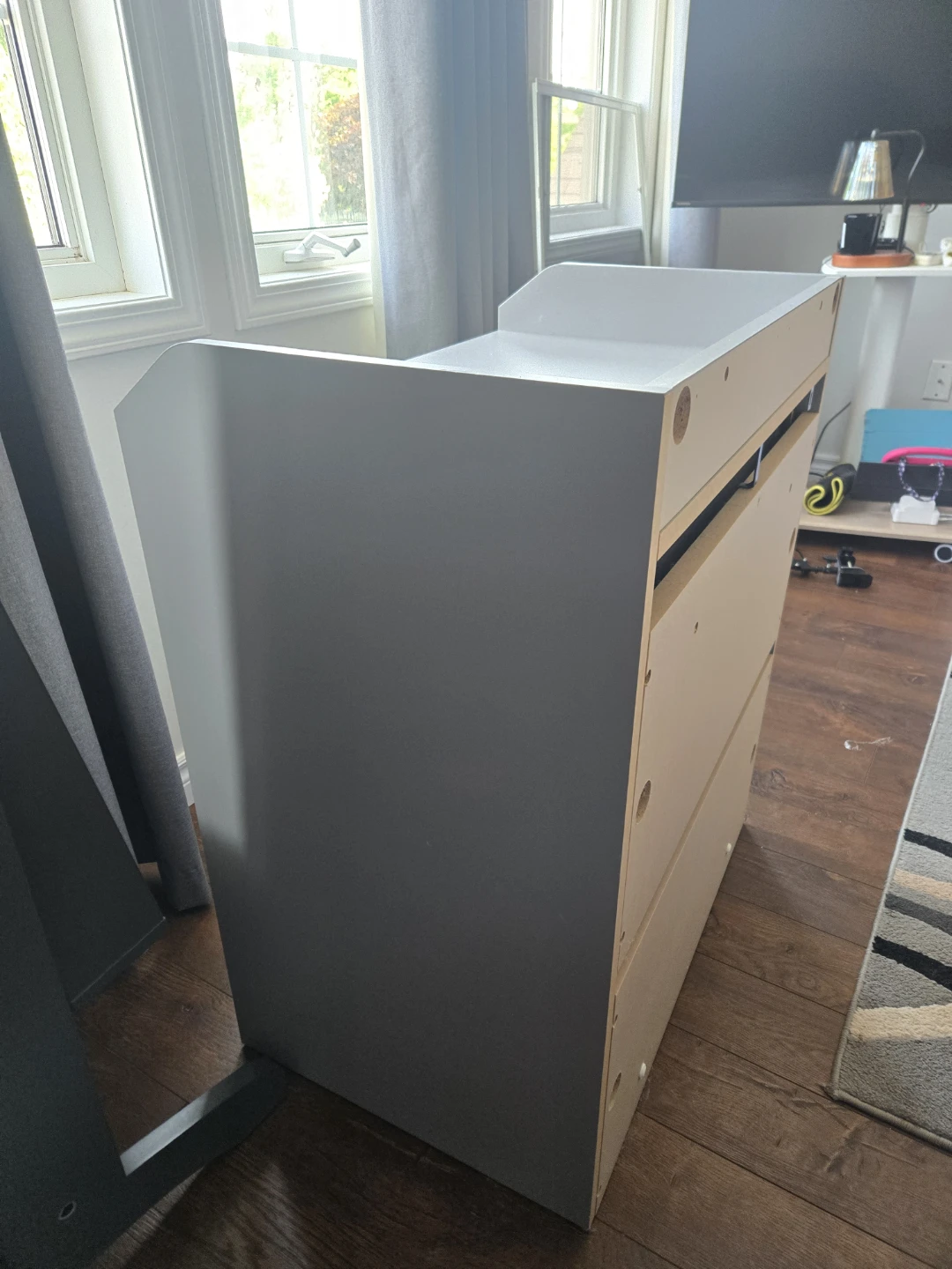 2x Nightstands 3-drawer / Bedsides - Grey