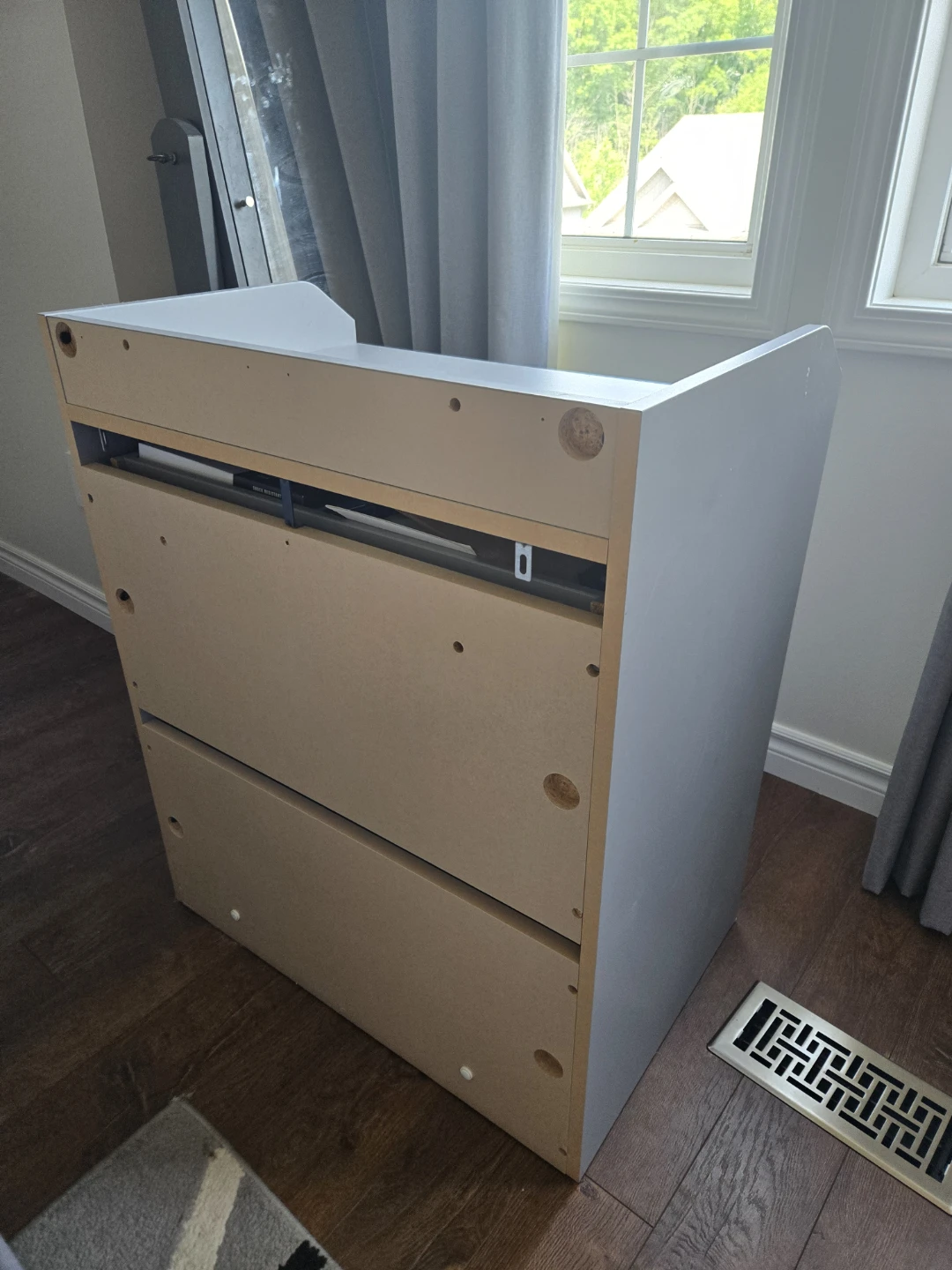 2x Nightstands 3-drawer / Bedsides - Grey - photo 2