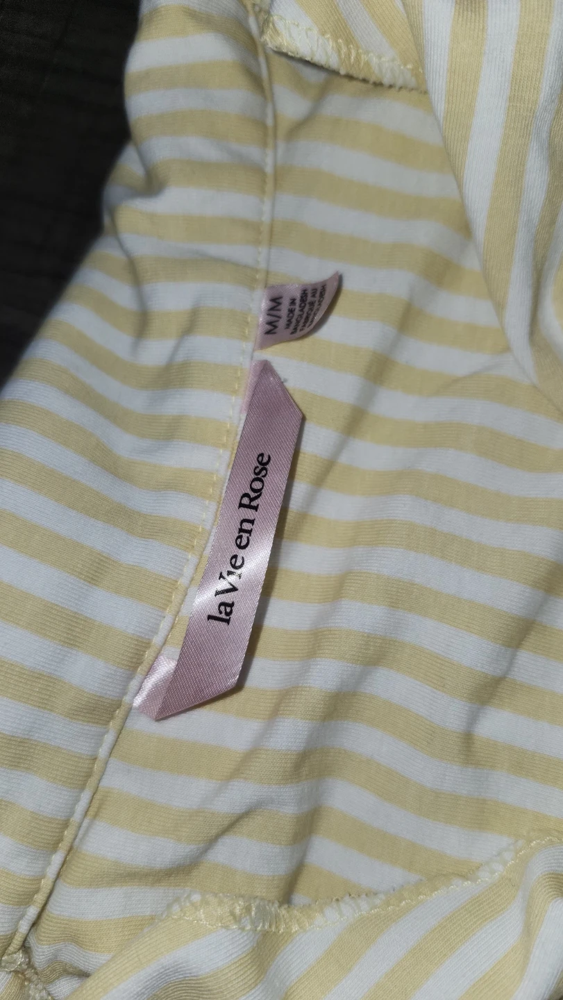 La Vie en Rose Striped Nightgown Pajama Shirt - photo 2