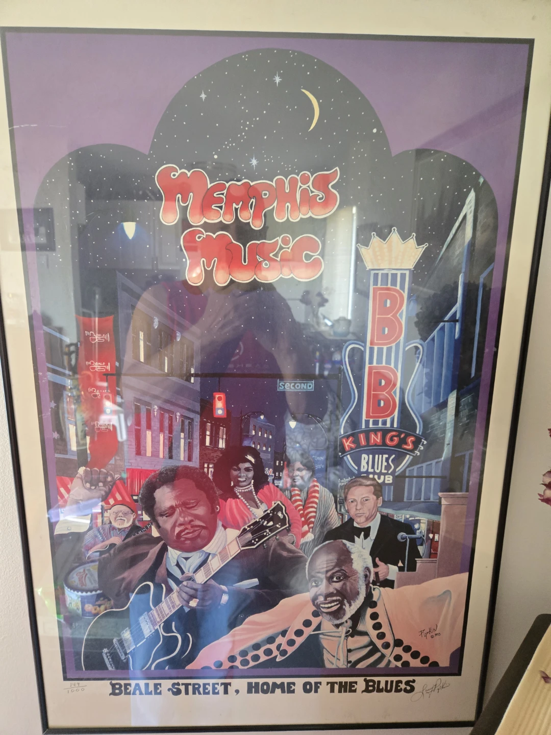 Memphis Music Beale Street Home of the Blues Art Print 149/1000 - photo 4