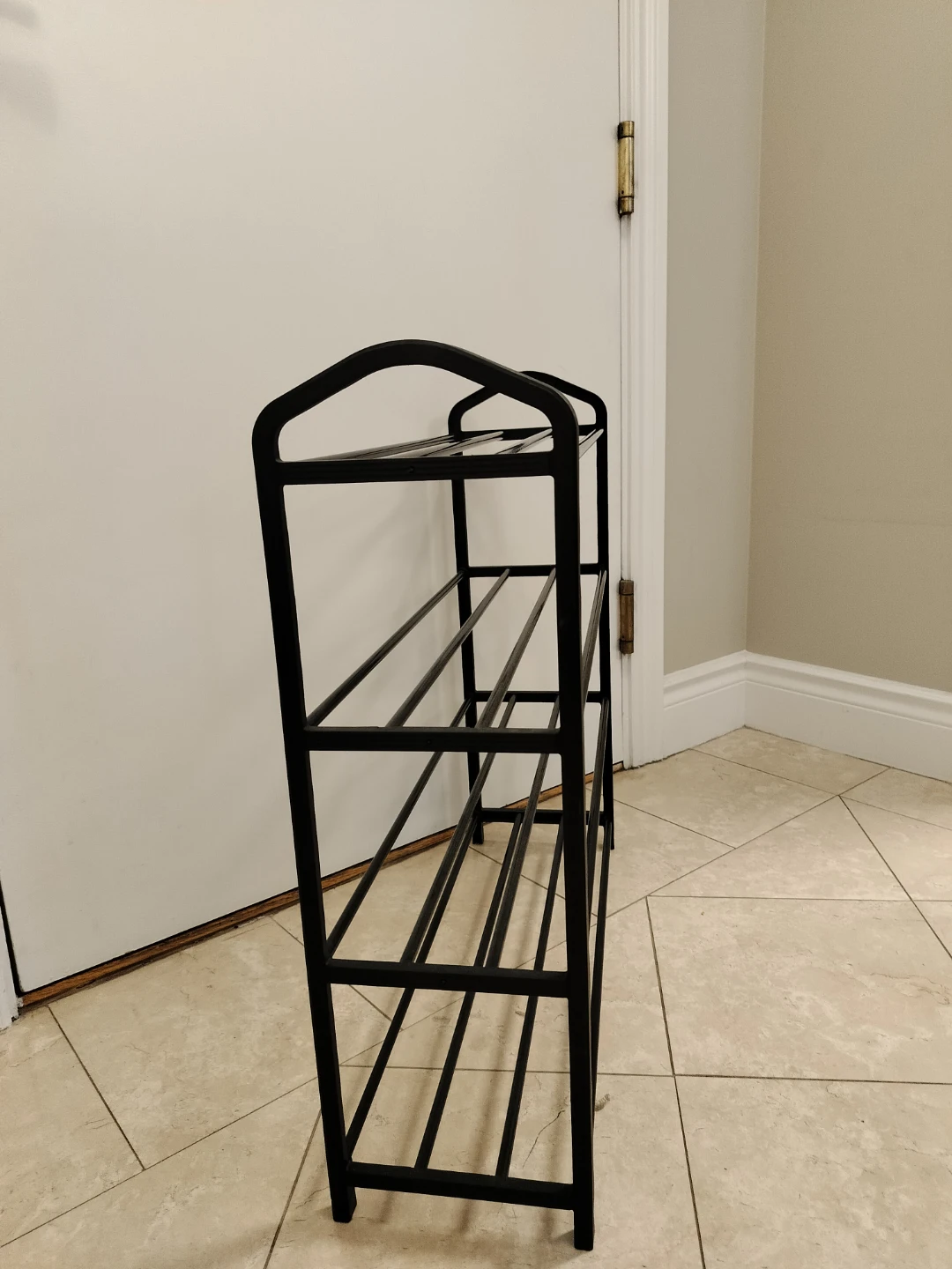 Black 4-Tier Shoe Rack - photo 2