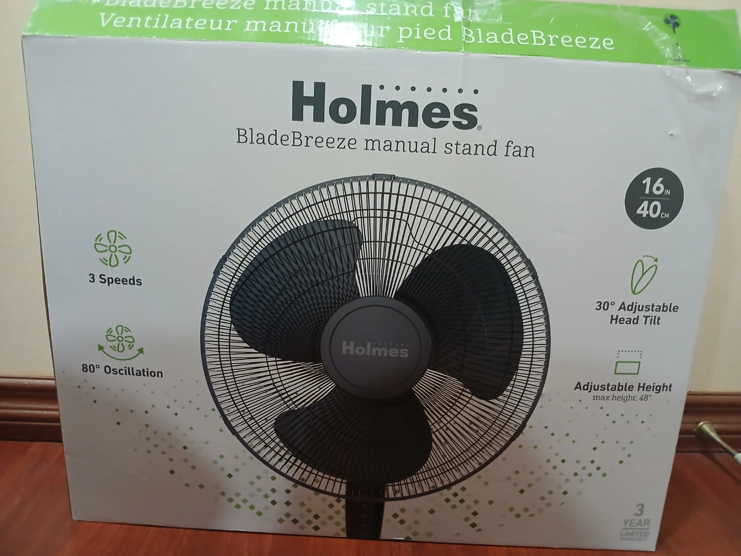 Holmes BladeBreeze Stand Fan - 16 inch, Black - can negotiate