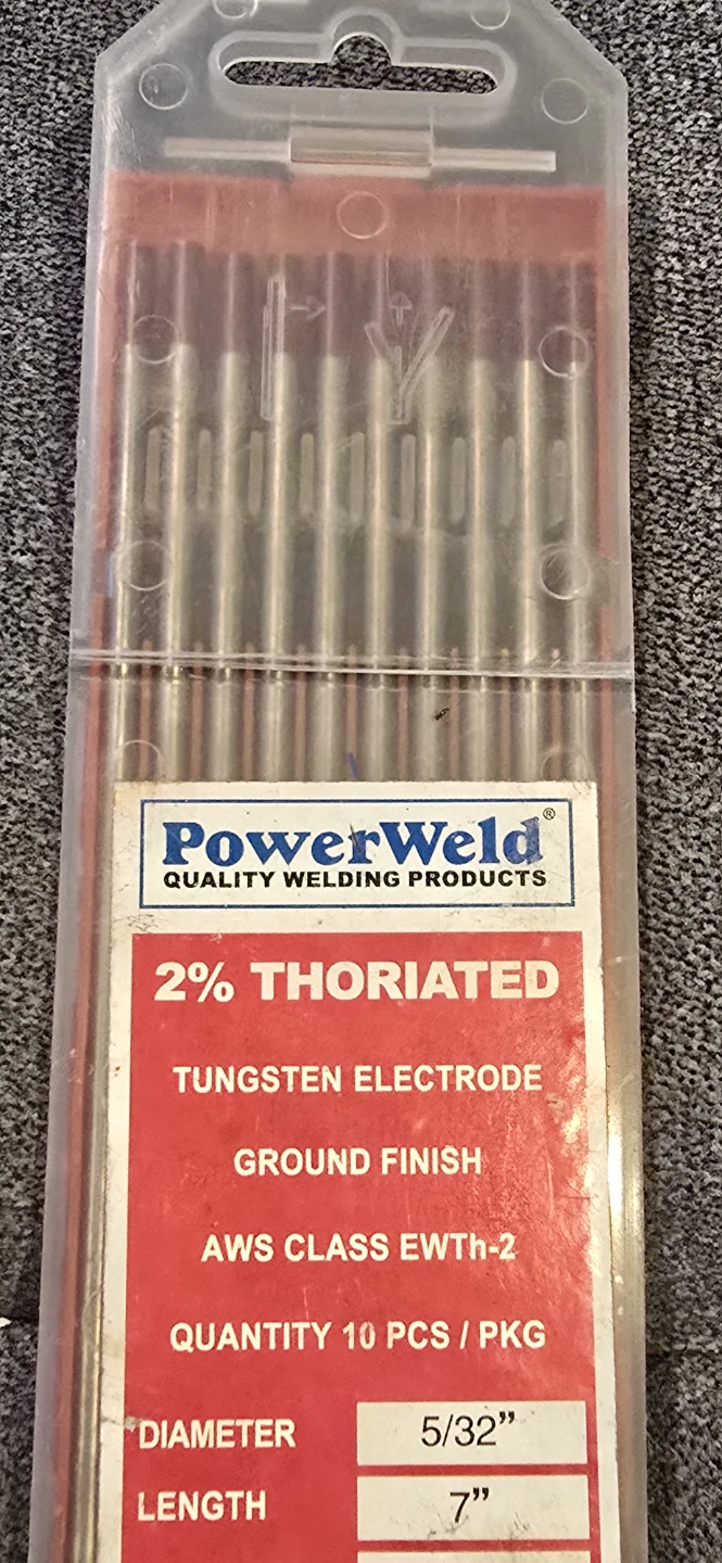 PowerWeld 2% Thoriated Tungsten Electrodes 5/32" x 7" - photo 2