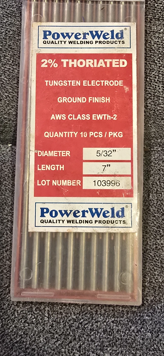 PowerWeld 2% Thoriated Tungsten Electrodes 5/32" x 7" - photo 3