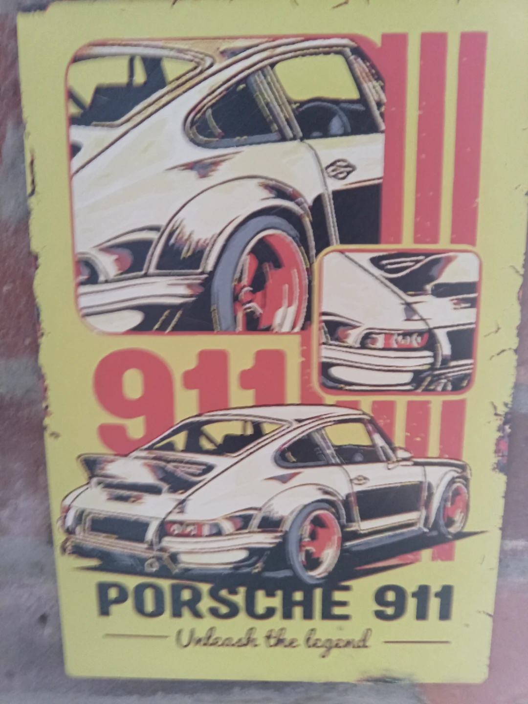 Porsche 911 Metal looking Sign - photo 5