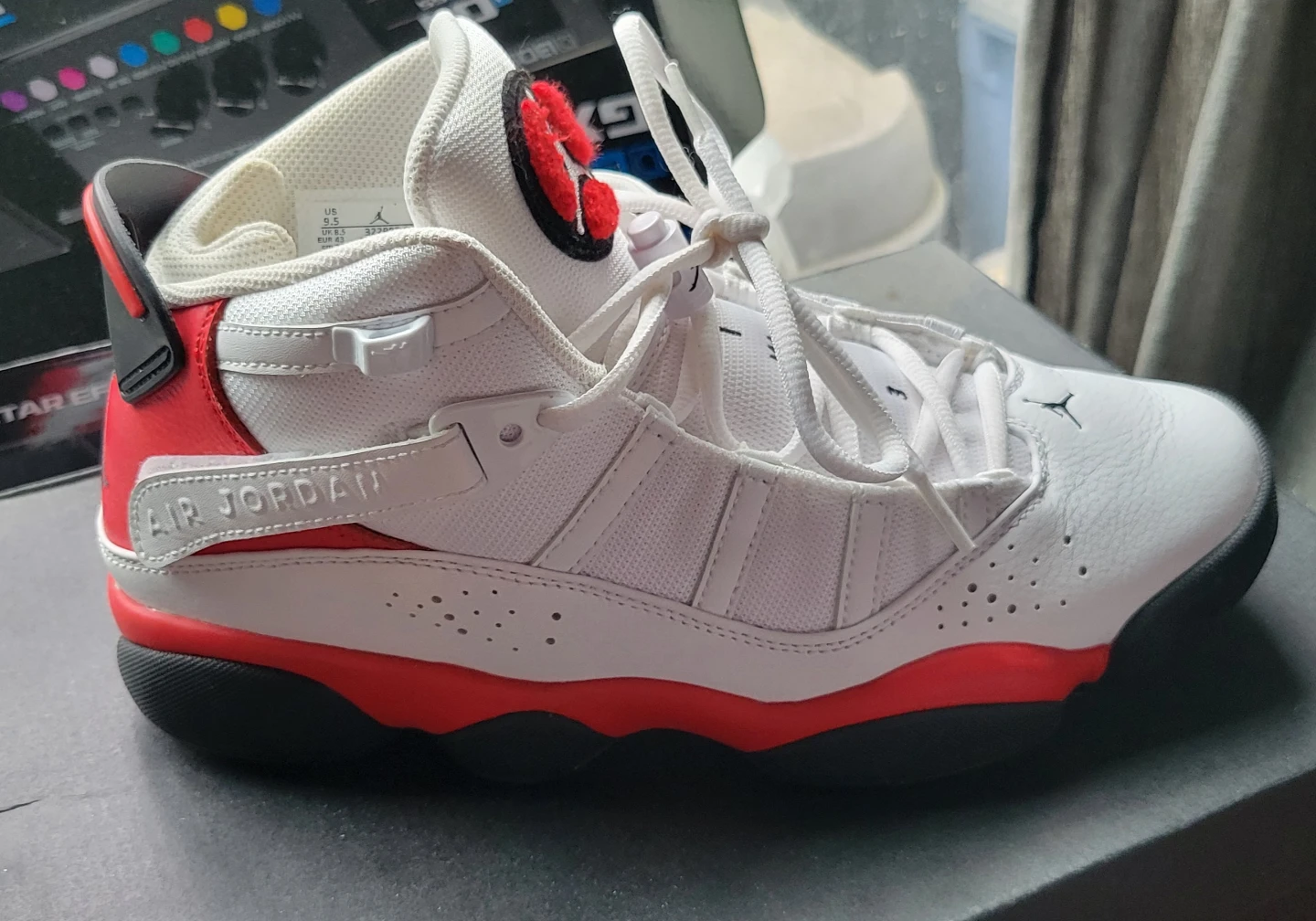 Jordan 6 Rings Sneakers White/Red Size 9.5 - photo 2