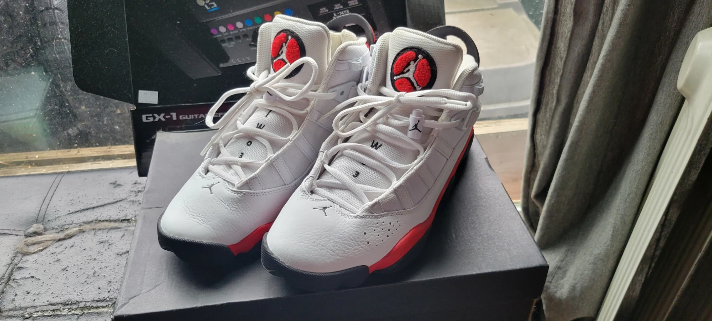 Jordan 6 Rings Sneakers White/Red Size 9.5 - photo 5