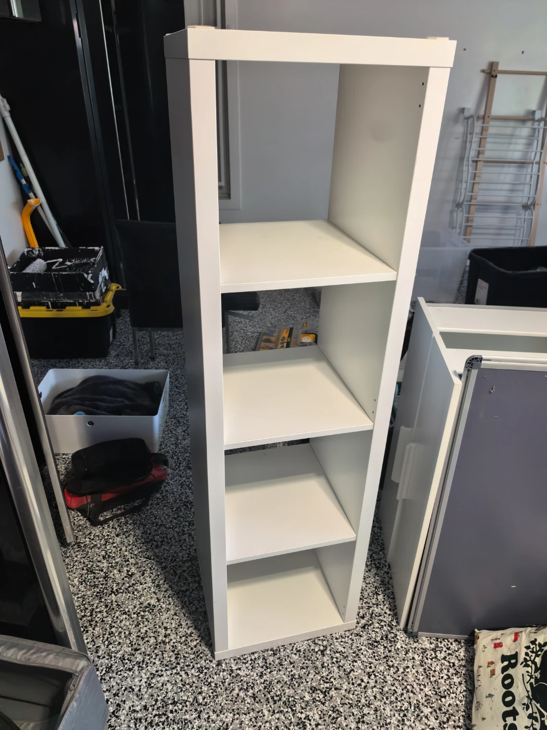 White 4-Shelf Tall Bookcase