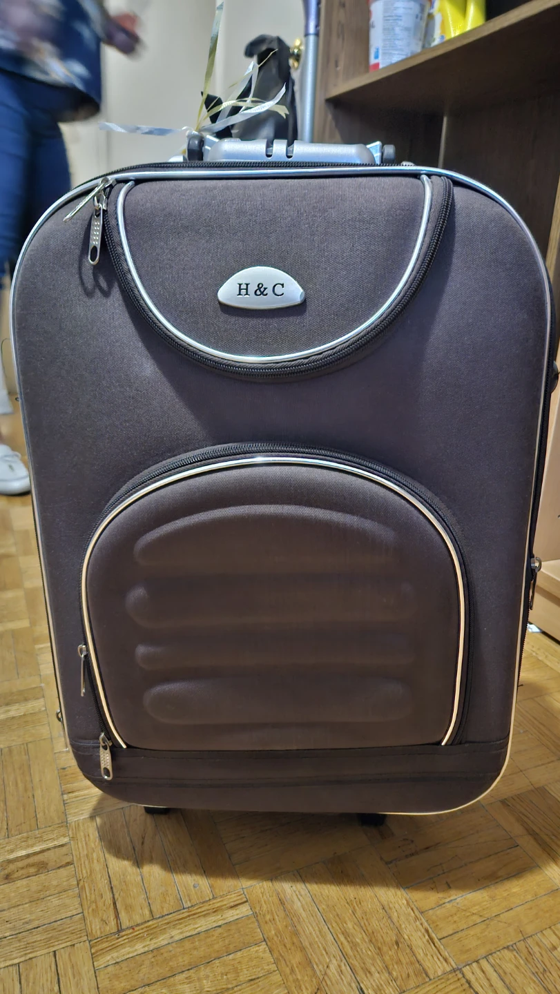 H & C Brown Suitcase