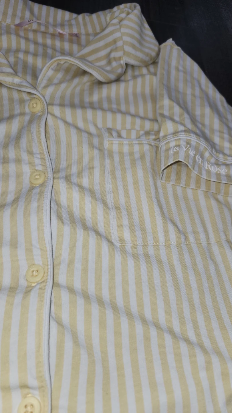 La Vie en Rose Striped Nightgown Pajama Shirt - photo 3