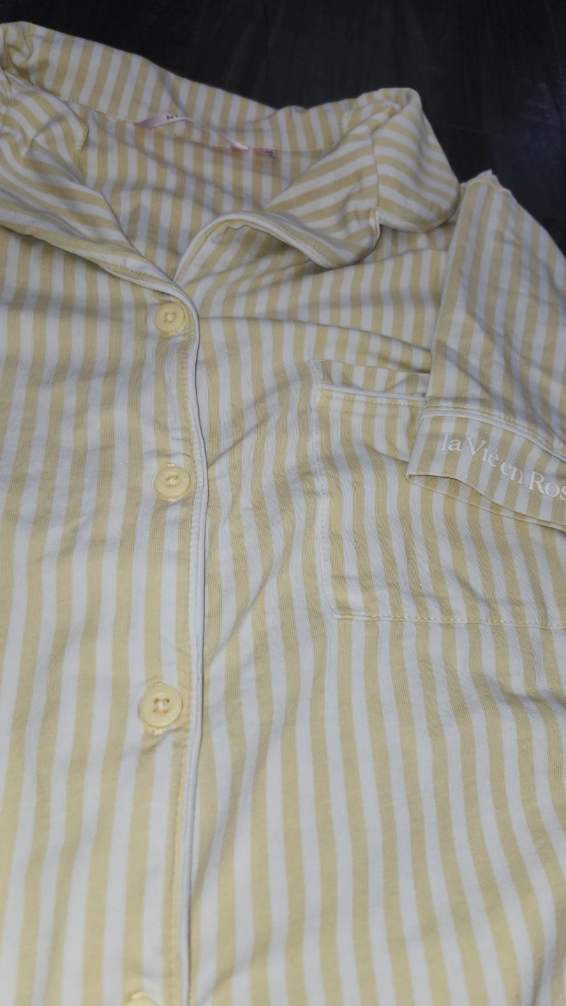 La Vie en Rose Striped Nightgown Pajama Shirt - photo 4