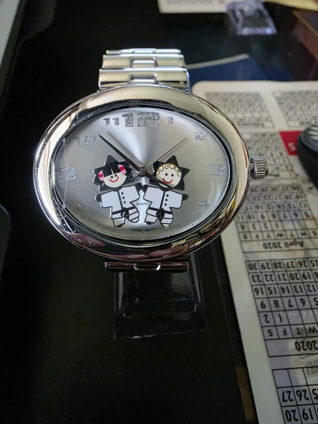 Oval Watch with Cartoon Characters - Japan Movt