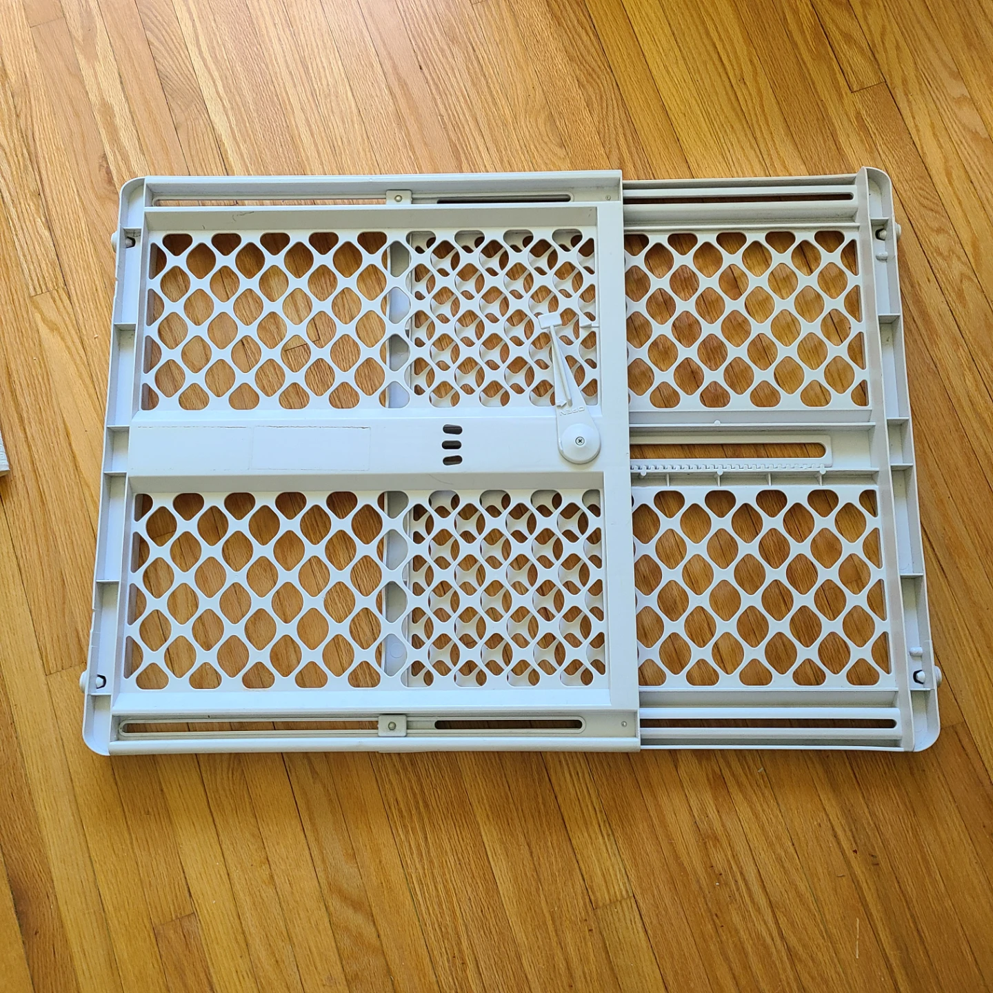 White Plastic pressure mounted Baby Gate
