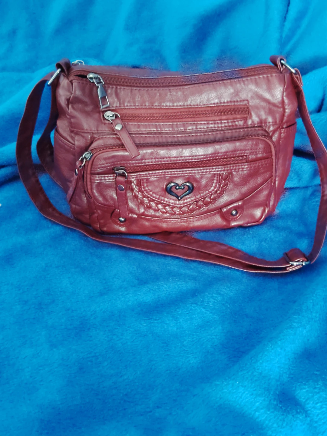 Women's Burgundy Crossbody Purse