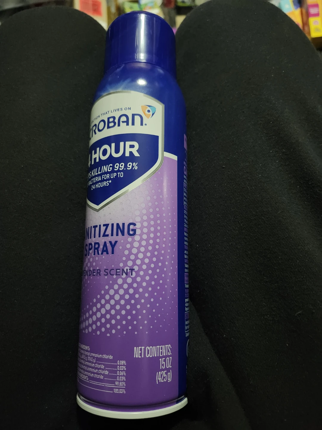 Microban 24 Hour Sanitizing Spray - Lavender Scent