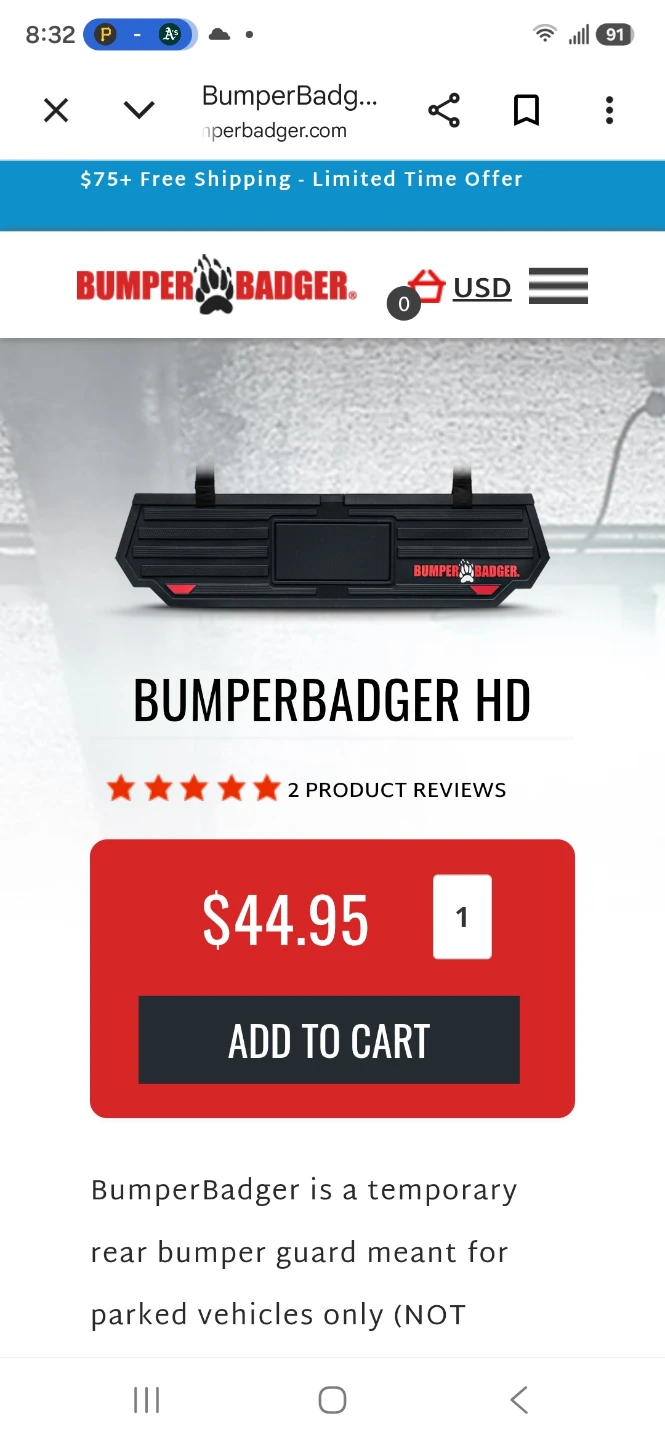 Bumper Badger HD Rear Bumper Guard
