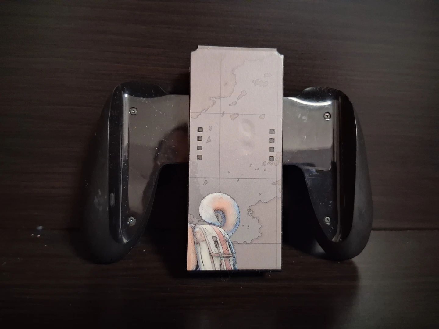 Black Joy-Con Grip with skin