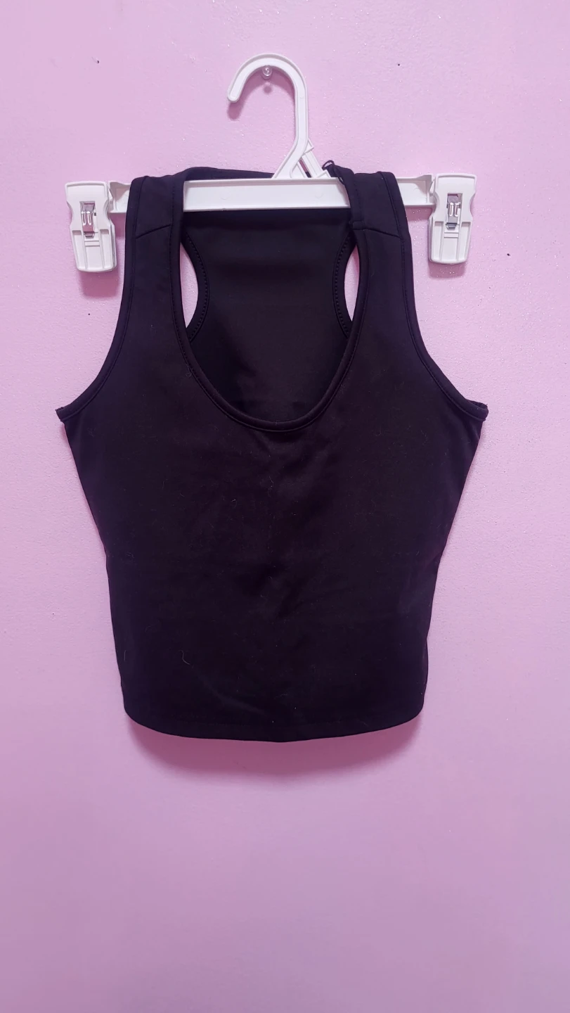 Black Crop Tank Top