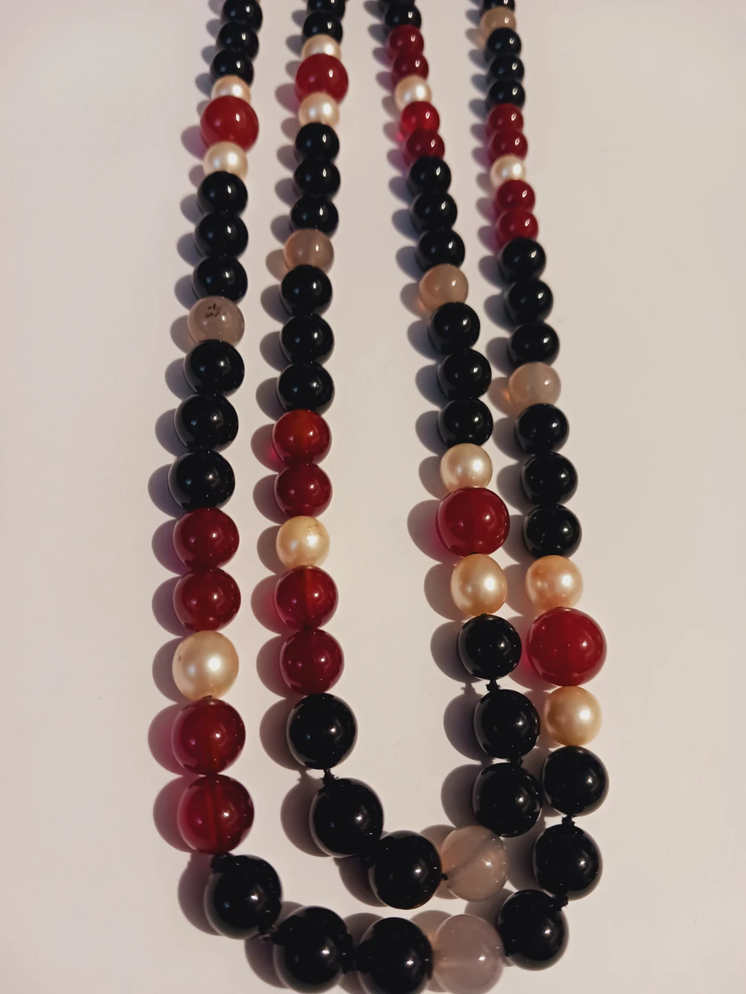 Elegant Gorgeous Genuine Gemstones Cultured Pearls Necklace - photo 2