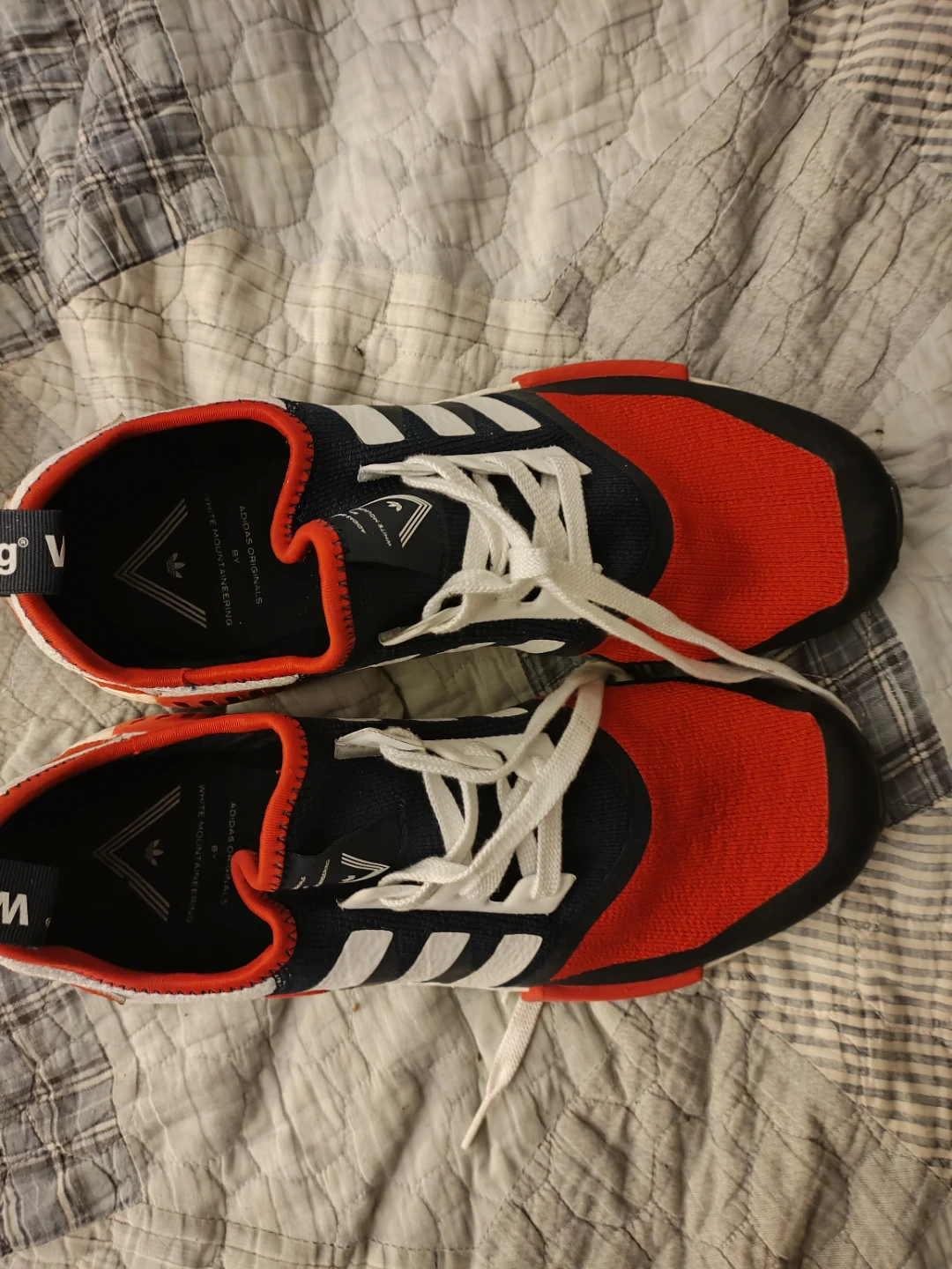 Adidas NMD R2 "White Mountaineering" Red Blue White Sneakers - photo 5