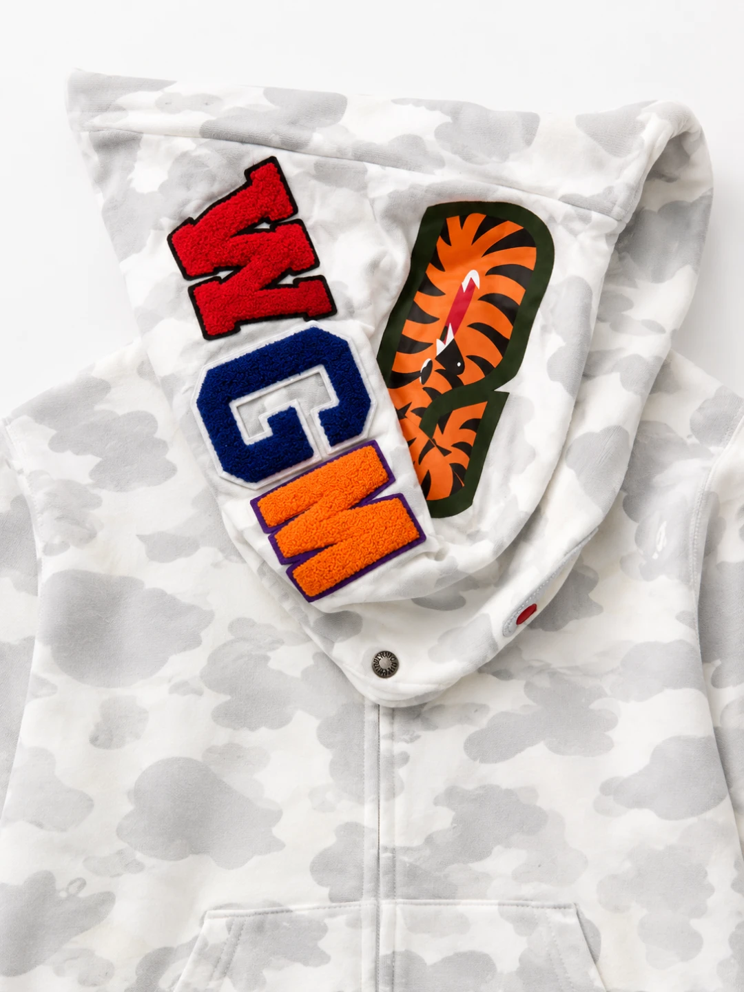 A Bathing Ape Shark Hoodie White Camo - photo 2