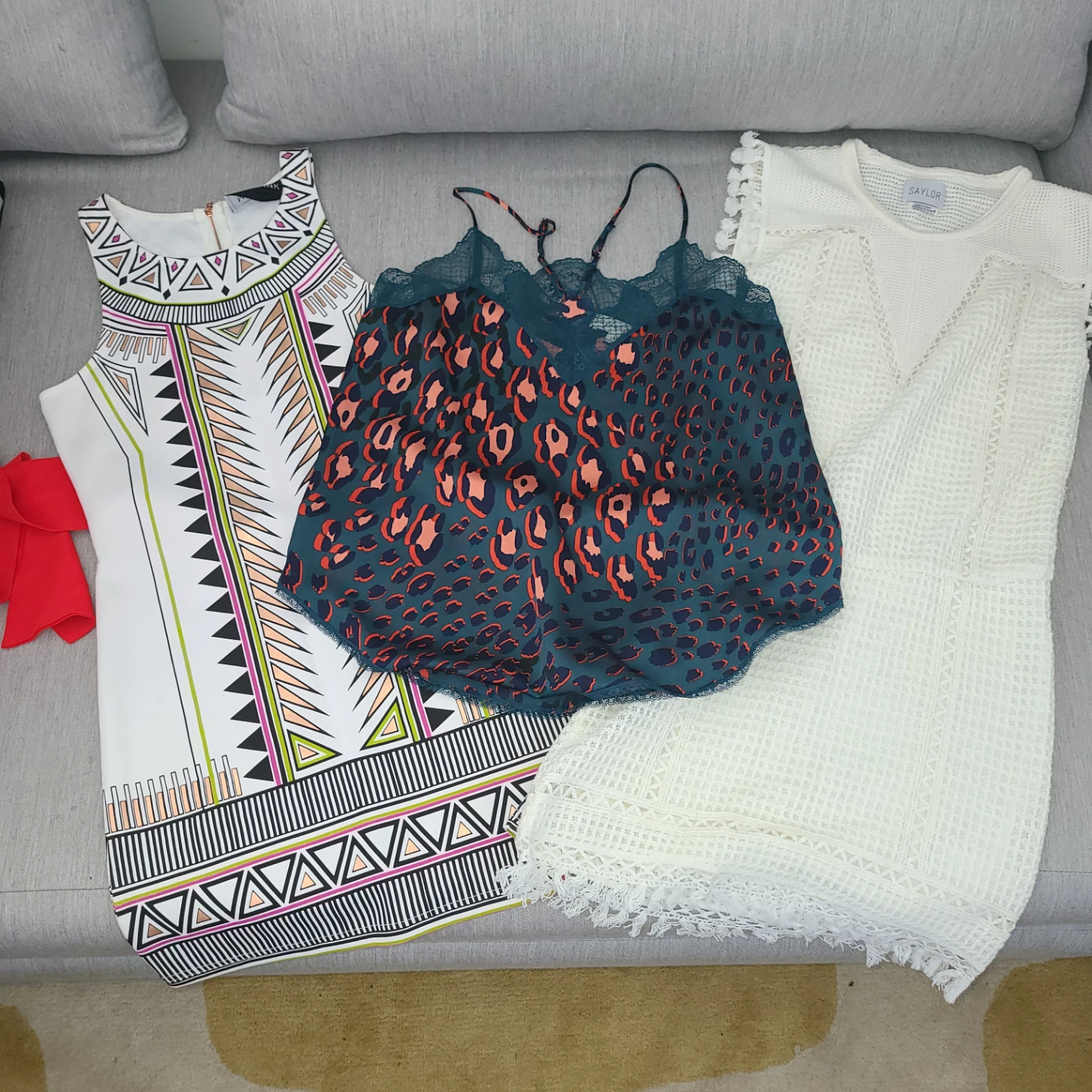 Bundle of Women's Clothing - Tops, Pants, and Denim Vest - photo 2