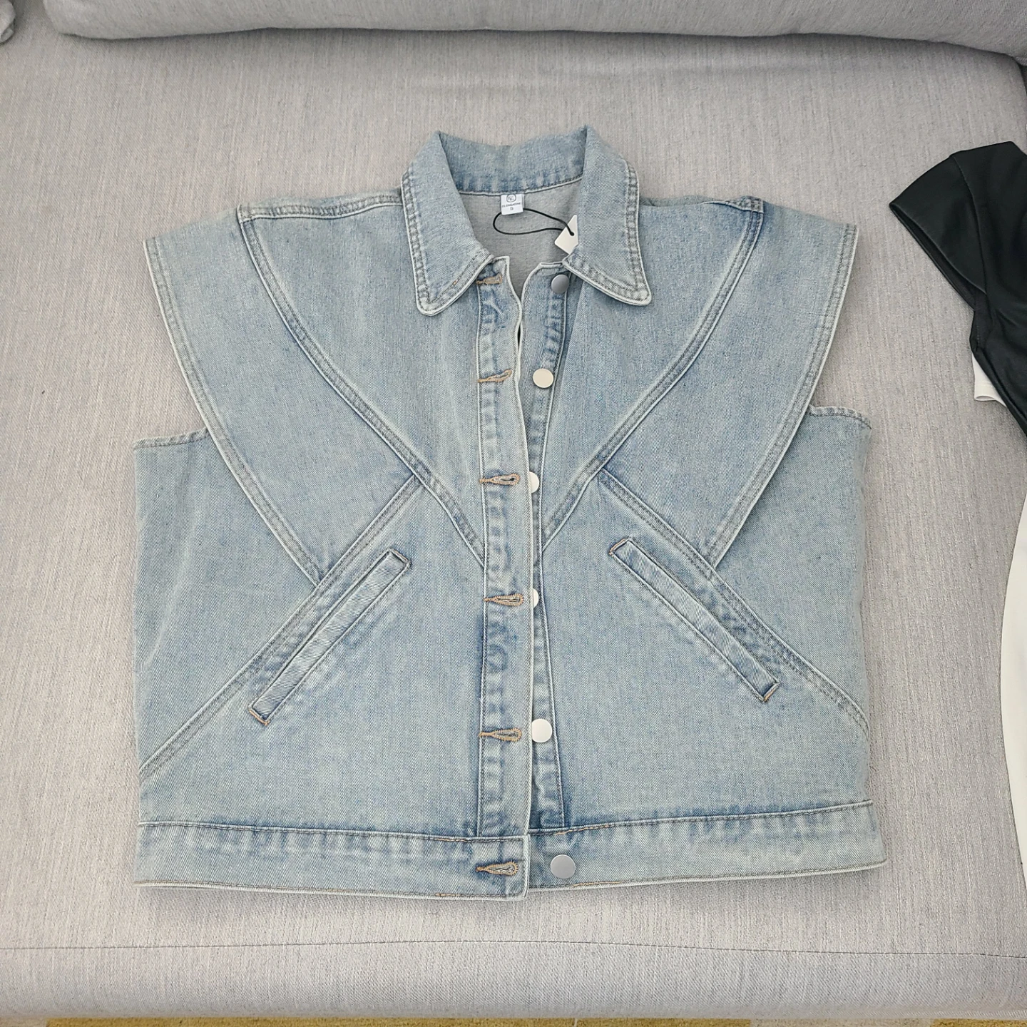 Bundle of Women's Clothing - Tops, Pants, and Denim Vest - photo 5