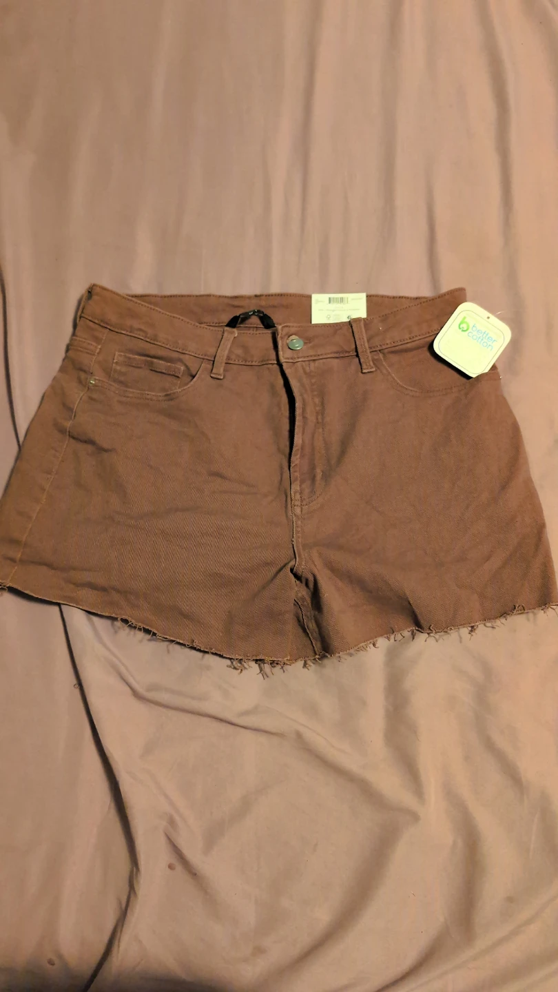 George Ladies' Brown High Waist Slim Leg Shorts