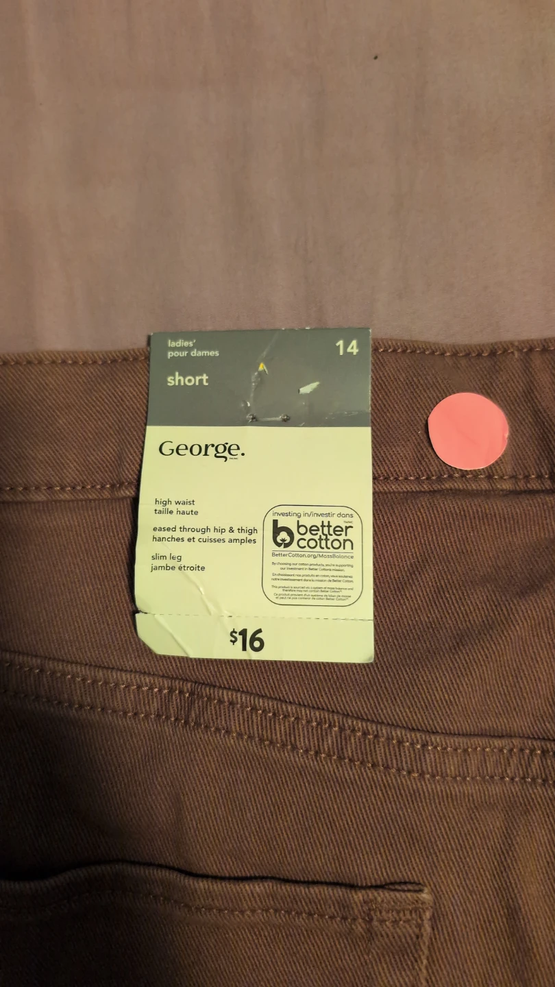 George Ladies' Brown High Waist Slim Leg Shorts - photo 4