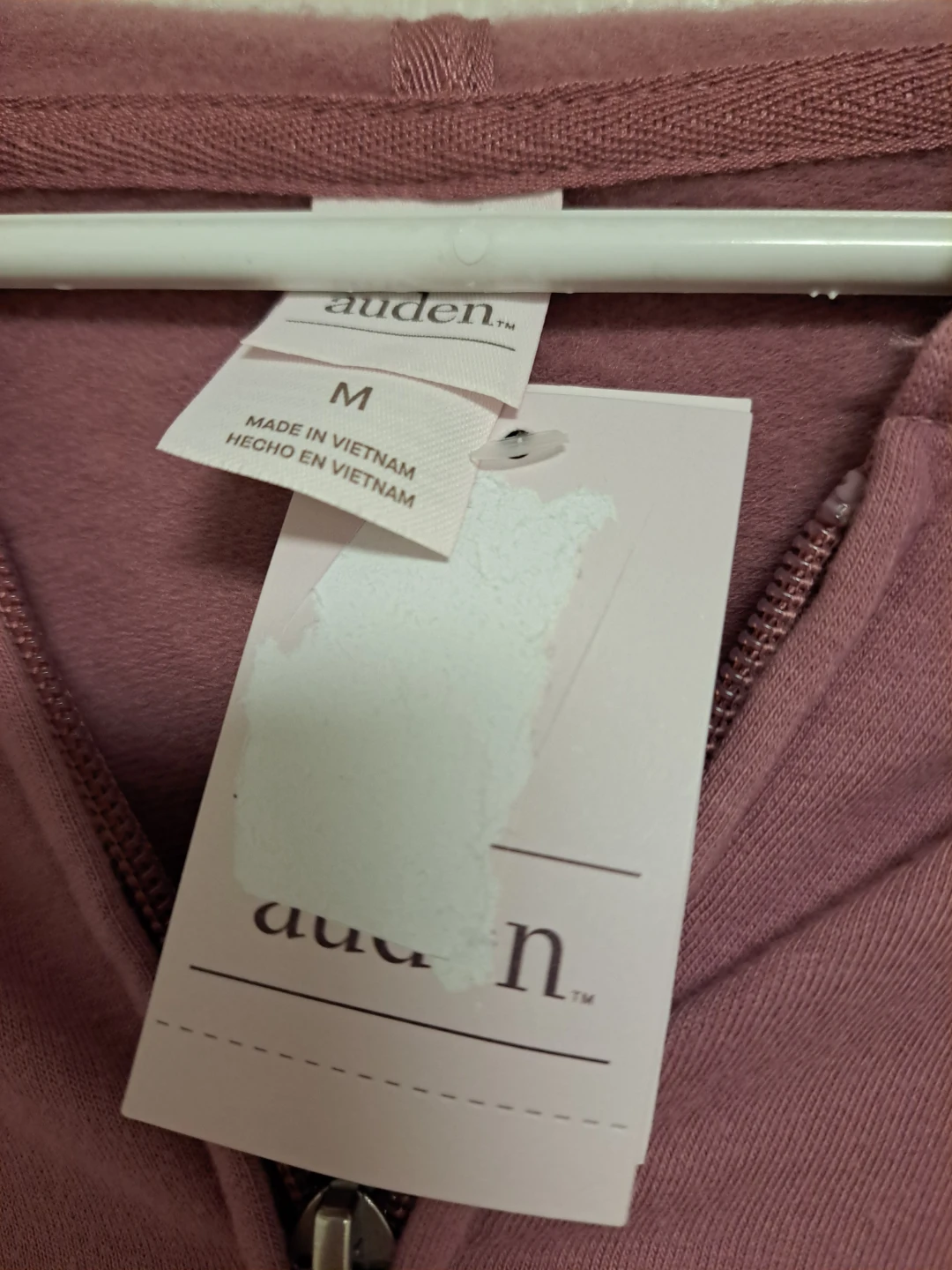 Auden Pink Zip-Up Jacket- Size M - photo 3