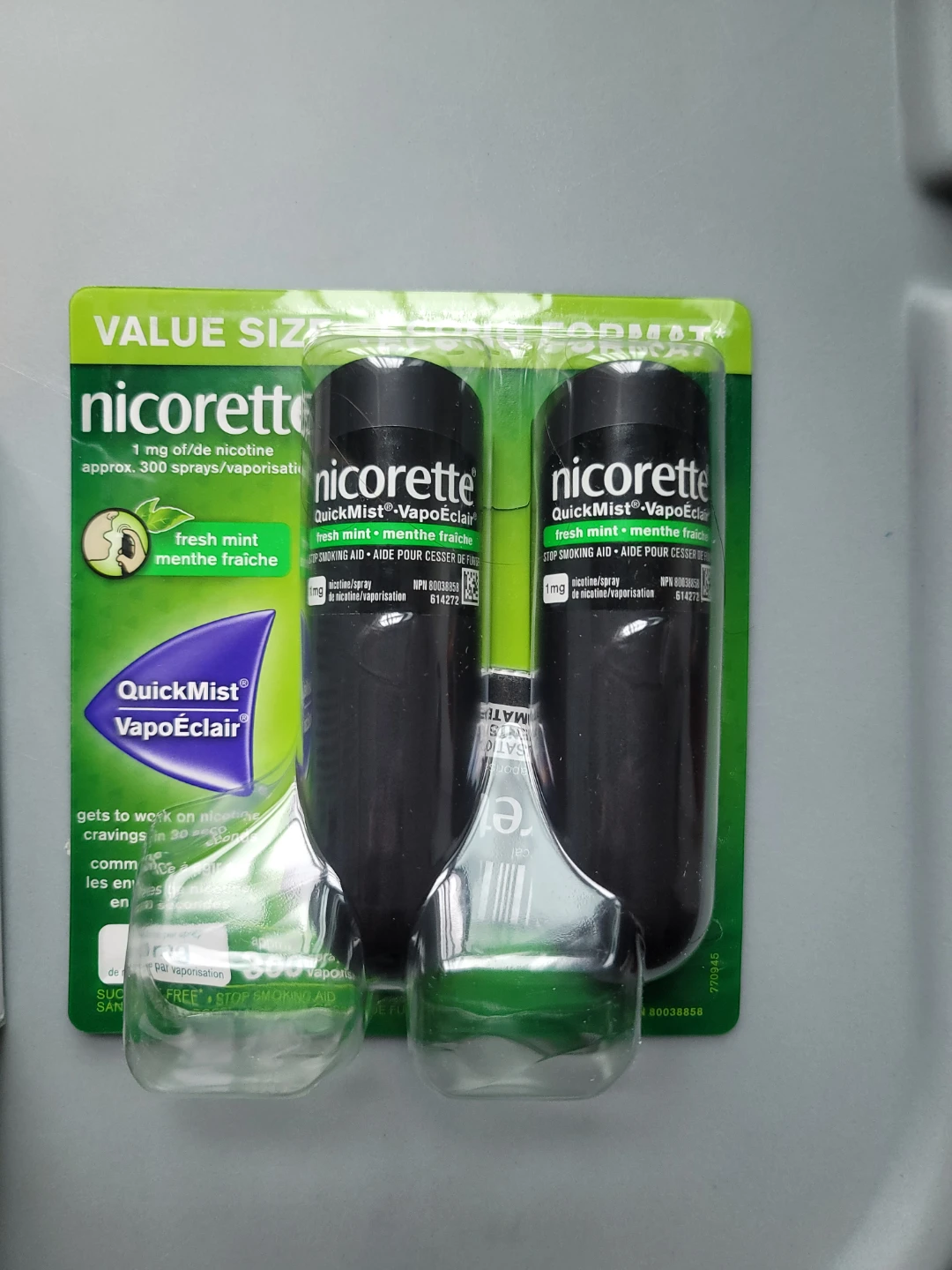 Nicorette QuickMist VapoÉclair Fresh Mint (2x 1mg spray)