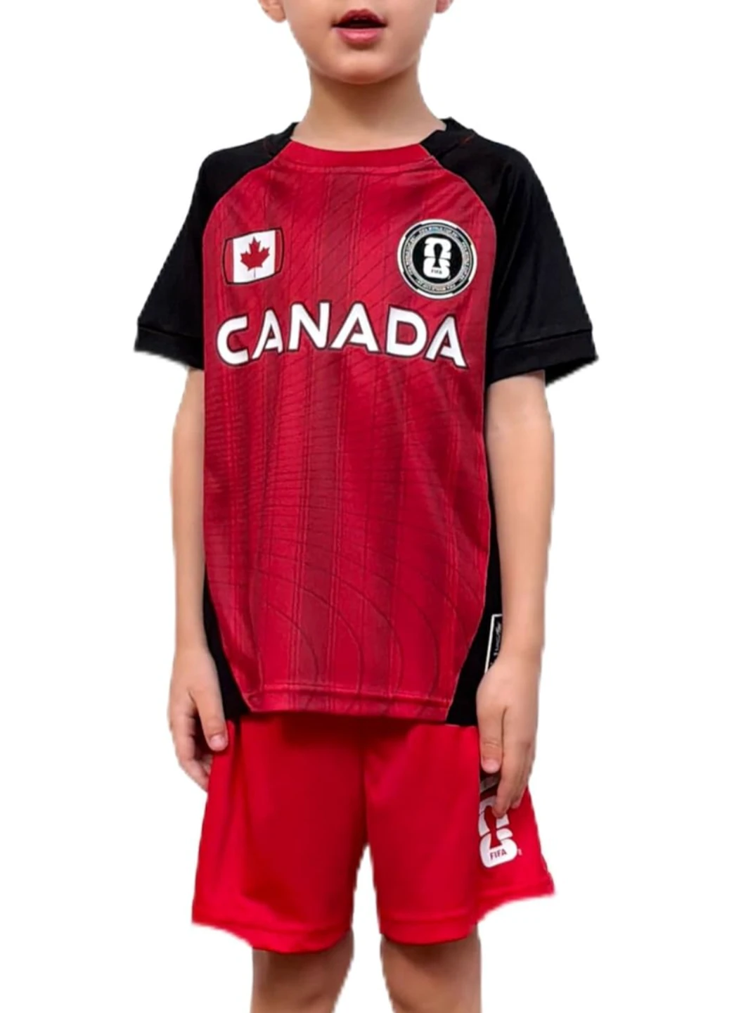 Kids 6-8Y FIFA jersey team Canada FIFA Soccer Jersey Set