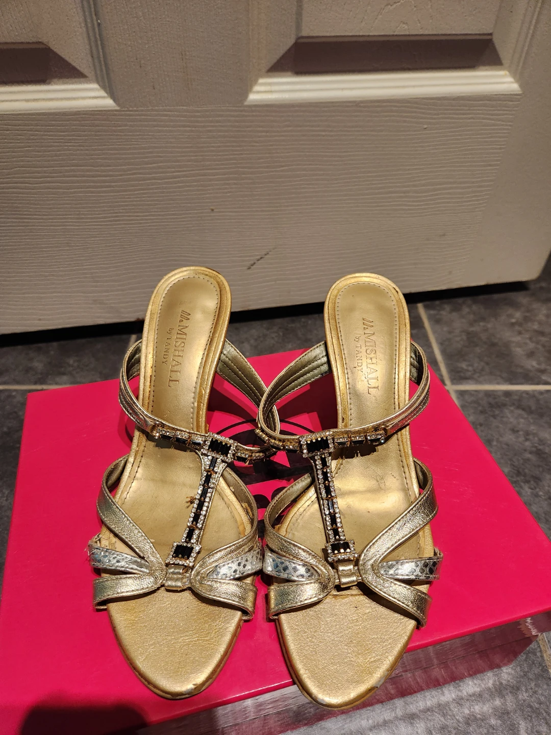 J.M. Mishall by Tandy Gold Embellished Heeled Sandals - photo 2