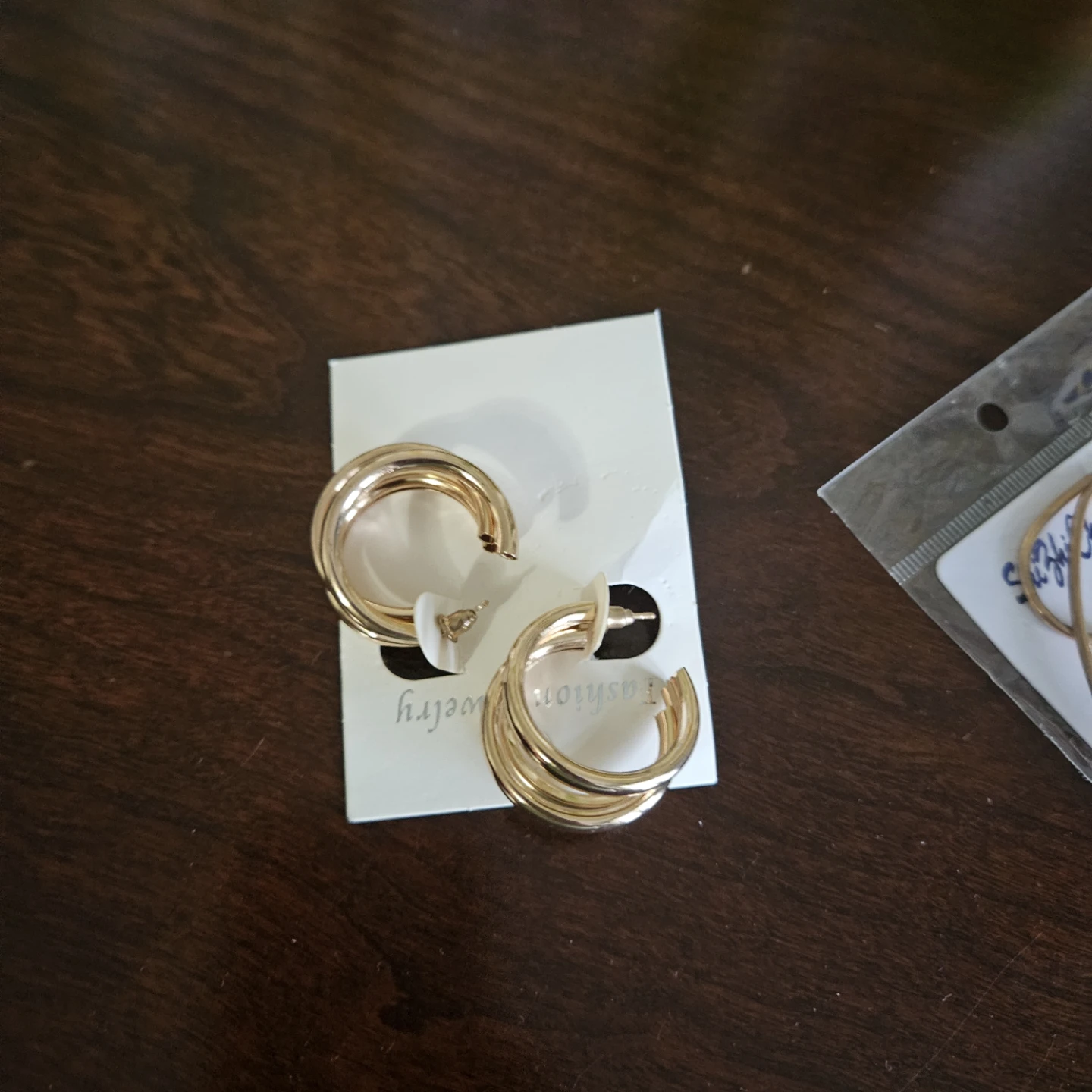 New Gold Tone Hoop Earrings