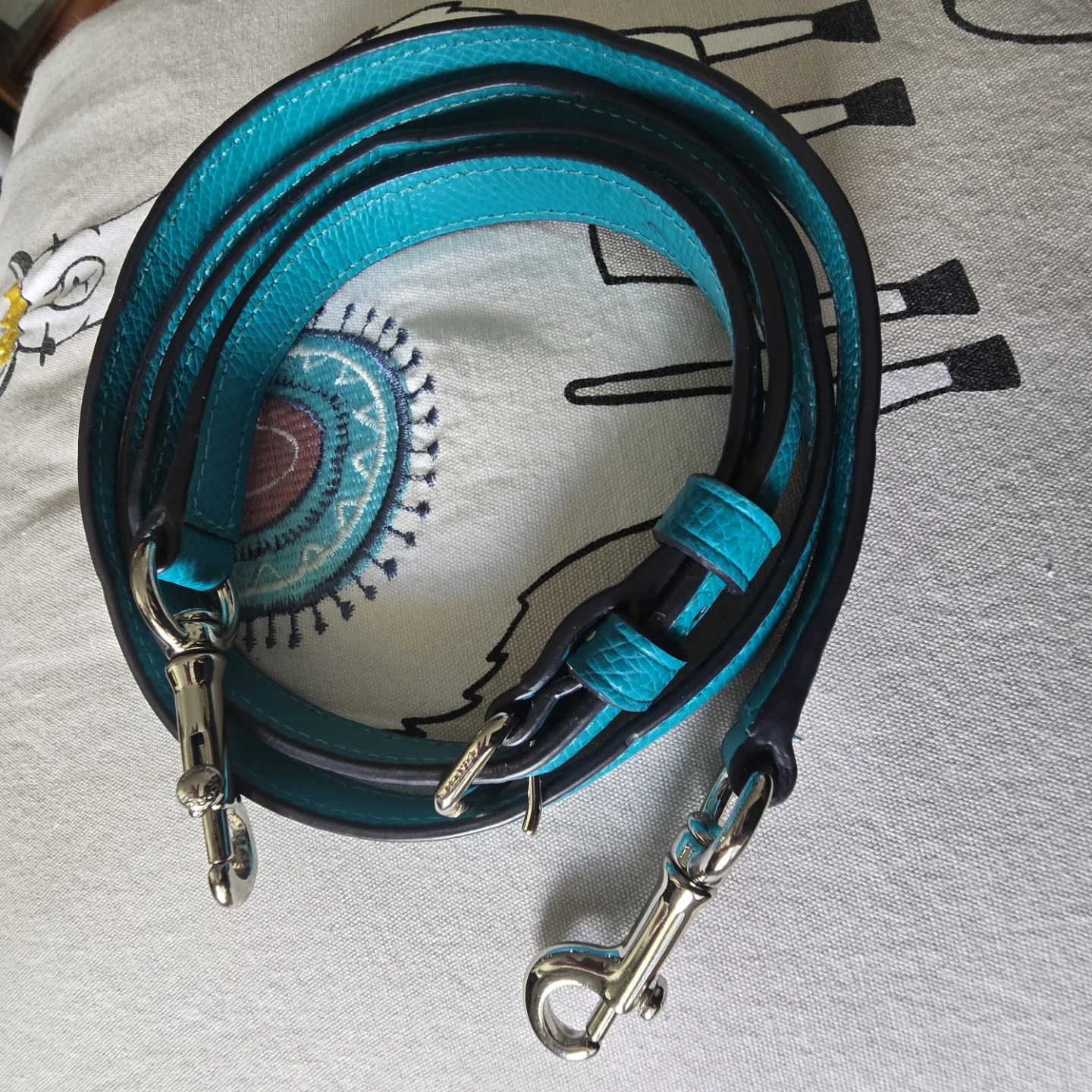Coach Leather Crossbody Strap - Teal - photo 2