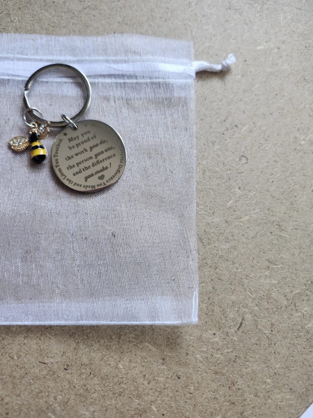 Teacher's Inscription Bee Charm Keychain - $6 Each - photo 2