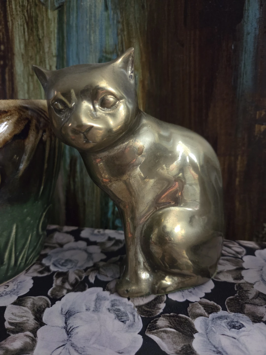 Brass Cat Figurine - photo 3