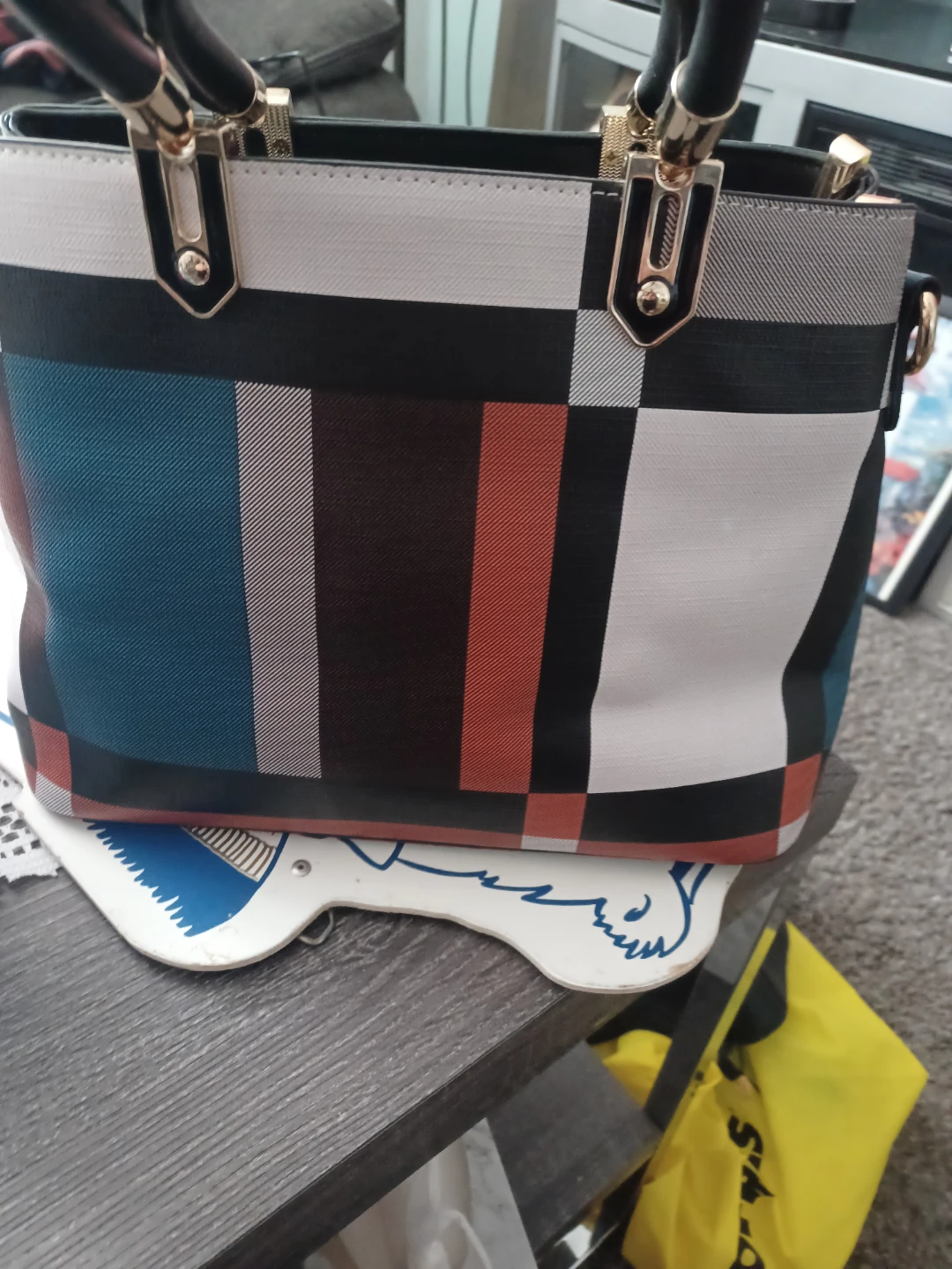 Plaid Tote Handbag