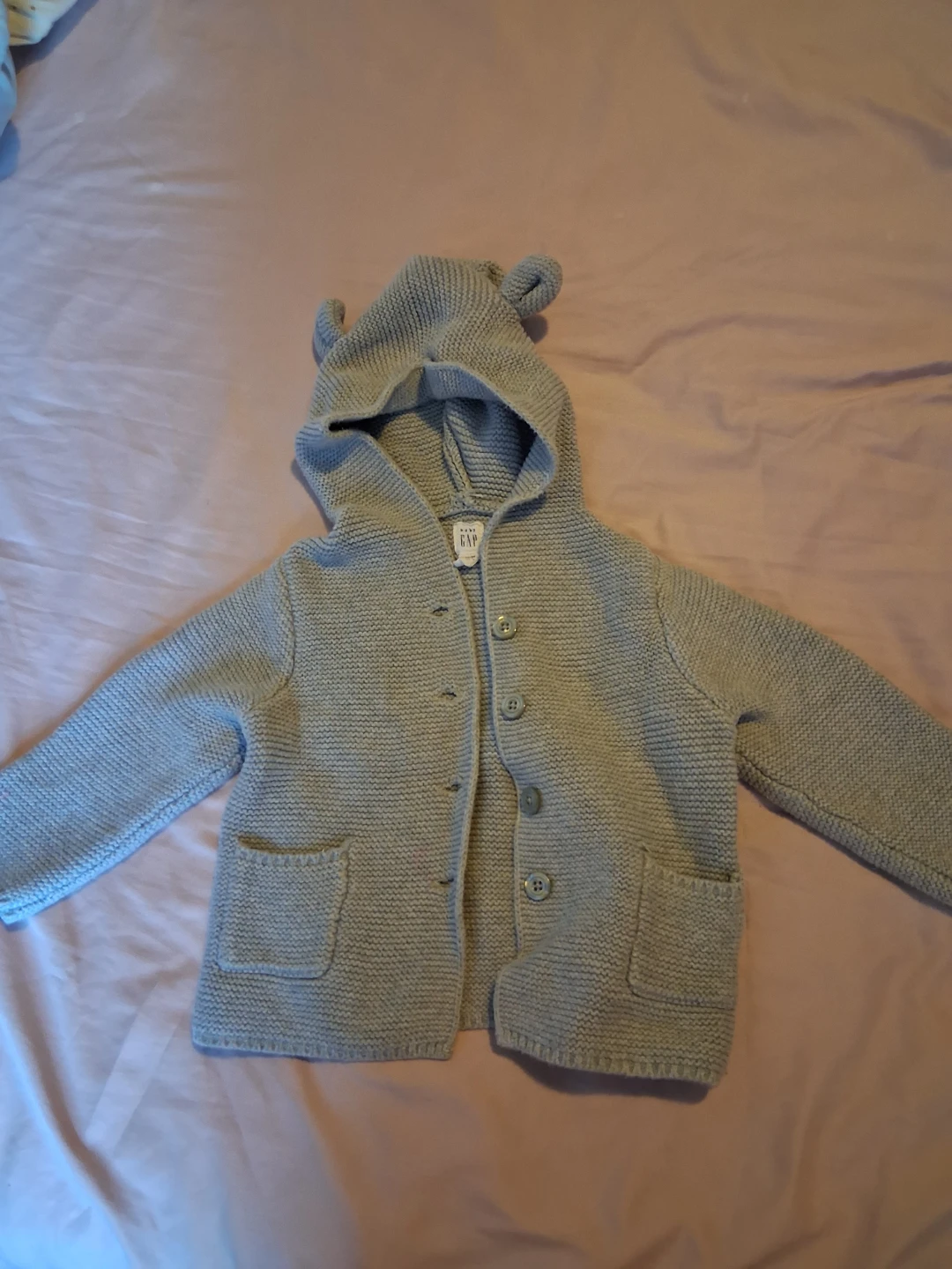 Baby GAP Grey Hooded Sweater with Ears