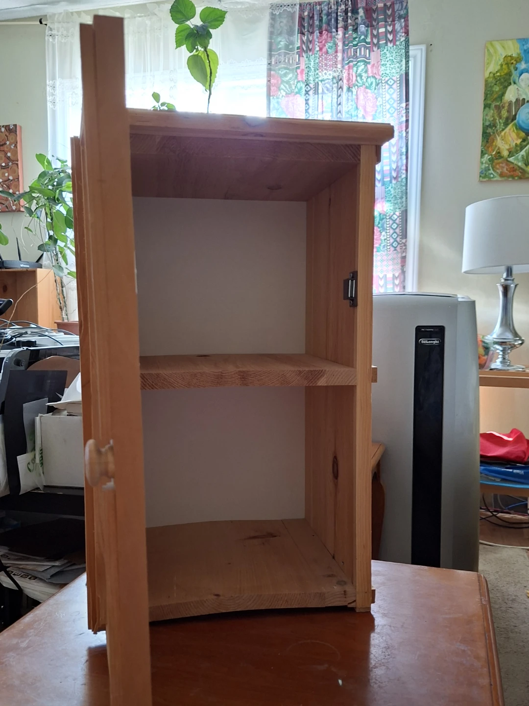 Wooden display cabinet with transparent door - photo 2