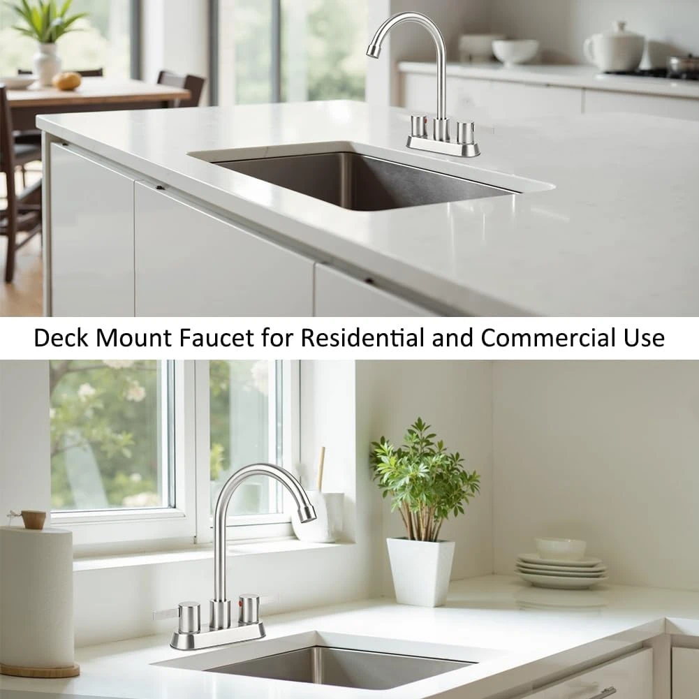 Deck Mount Bar Sink Faucet - Silver - photo 4