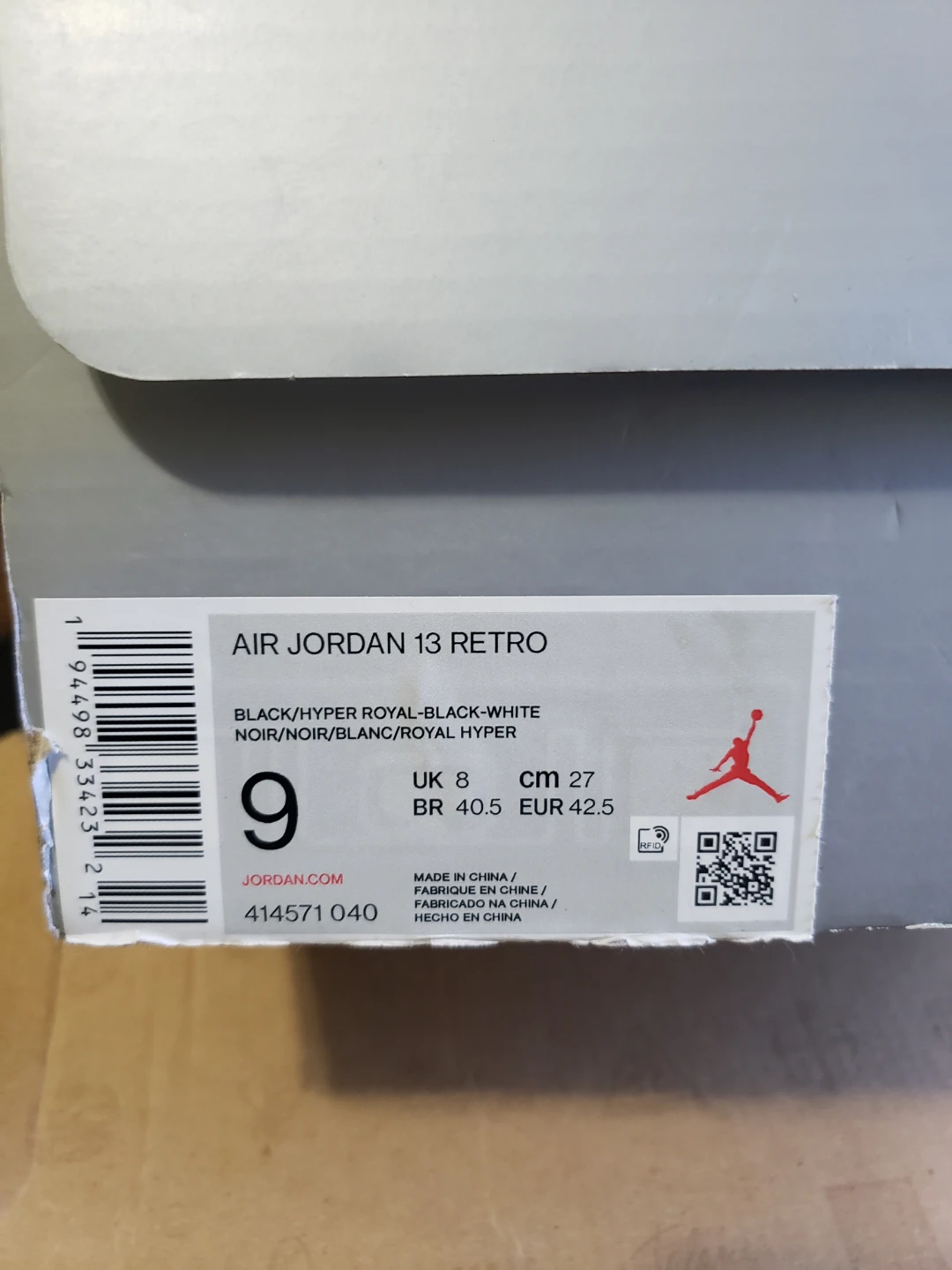 Air Jordan 13 Retro Shoes - Black/Hyper Royal - Size 9 - photo 4