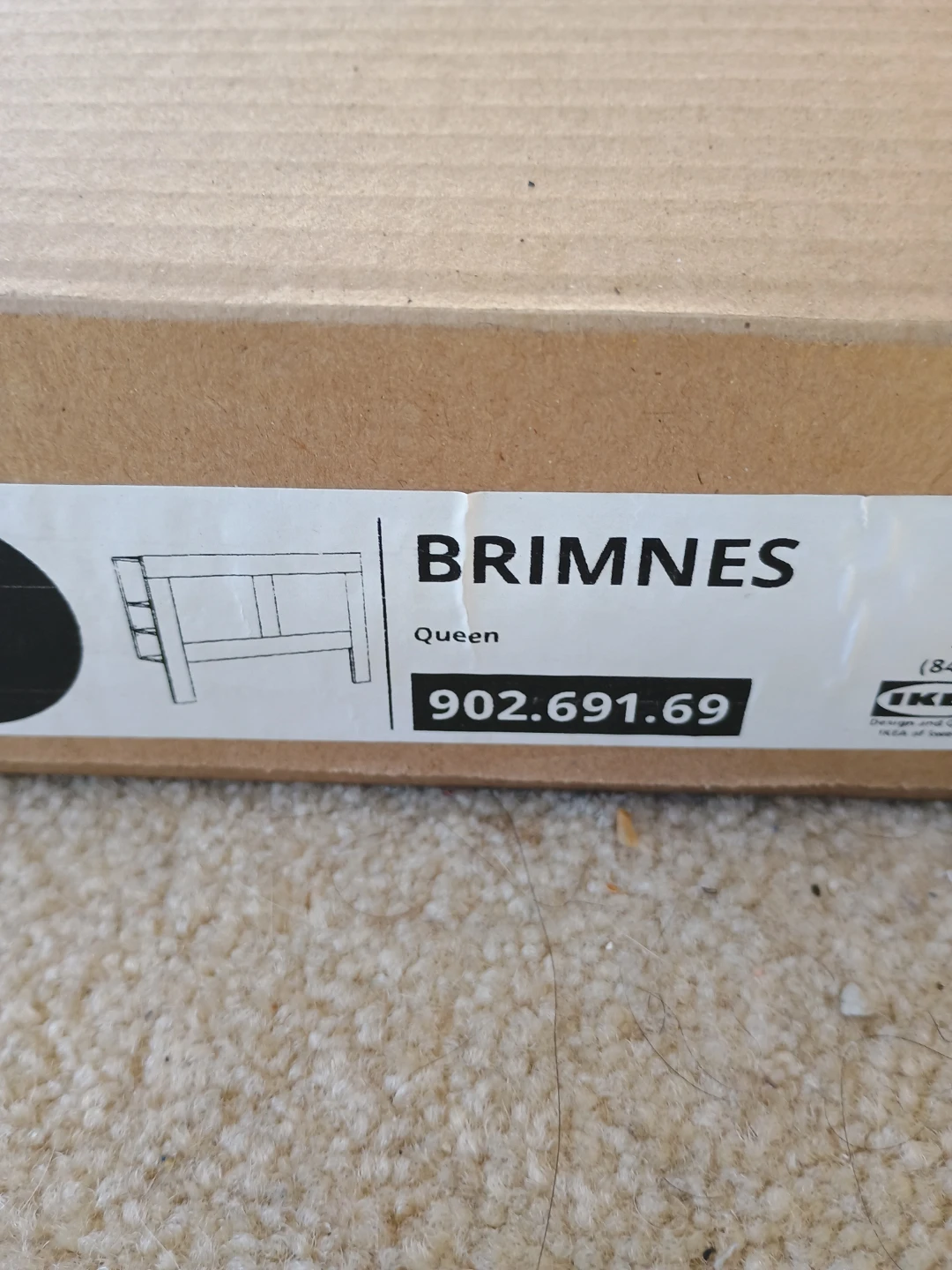 IKEA BRIMNES Queen Bed head
