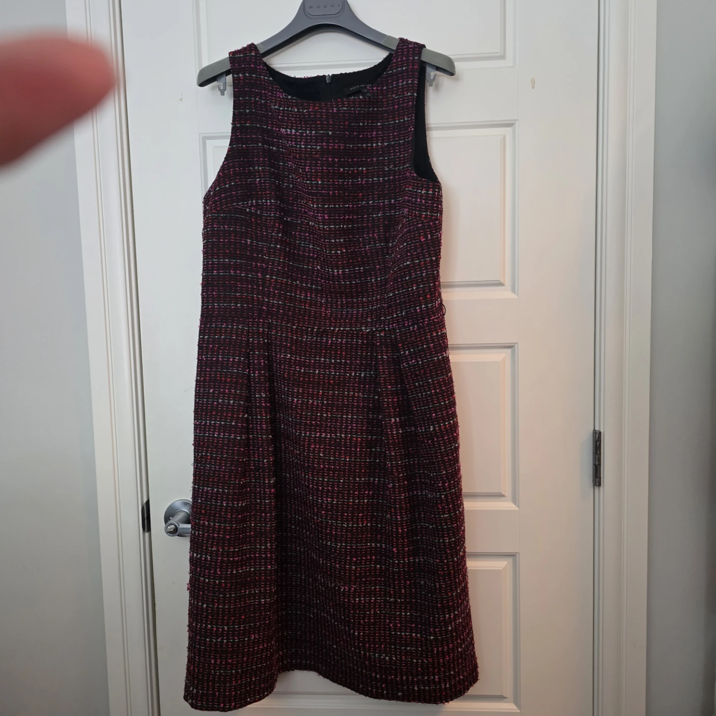 David Meister Sleeveless Tweed Dress Size 14
