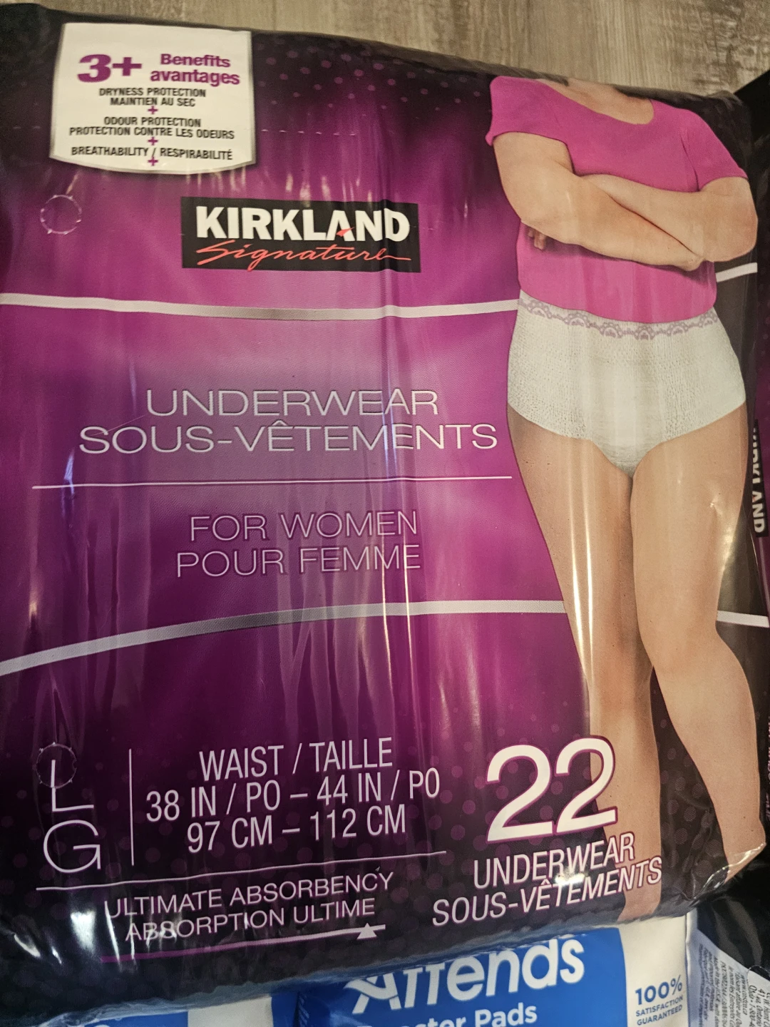 Womans large pull up underwear,  booster pads wipes n baby wipes - photo 4
