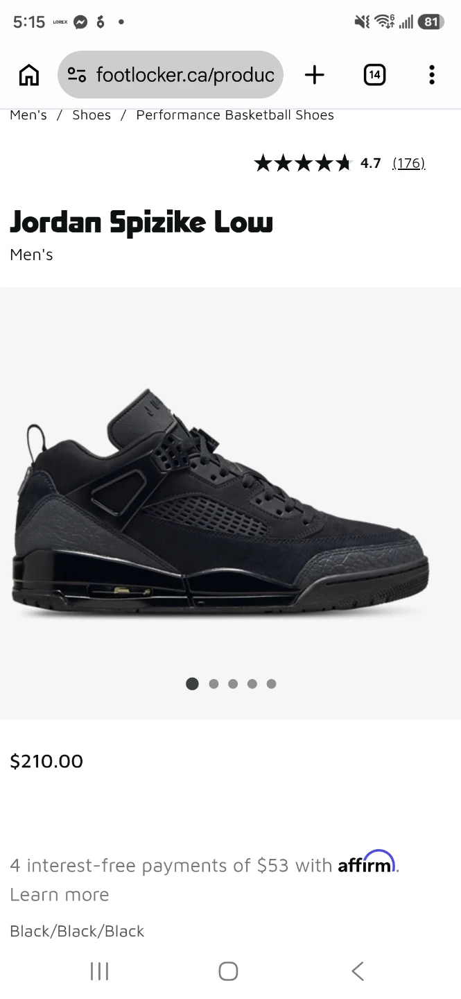 Jordan Spizike Low Men's Basketball Shoes Black
