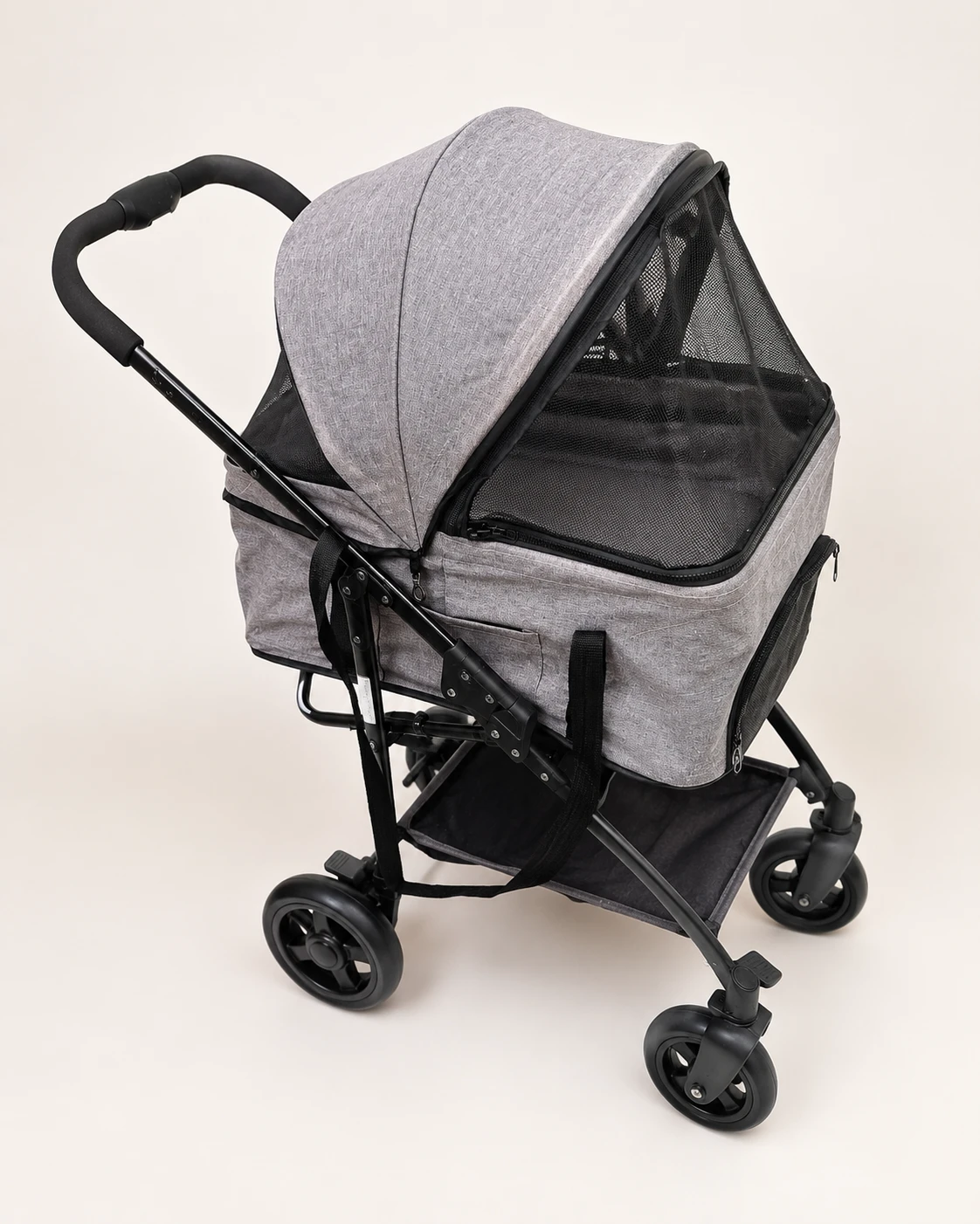 Grey Pet Stroller Carrier